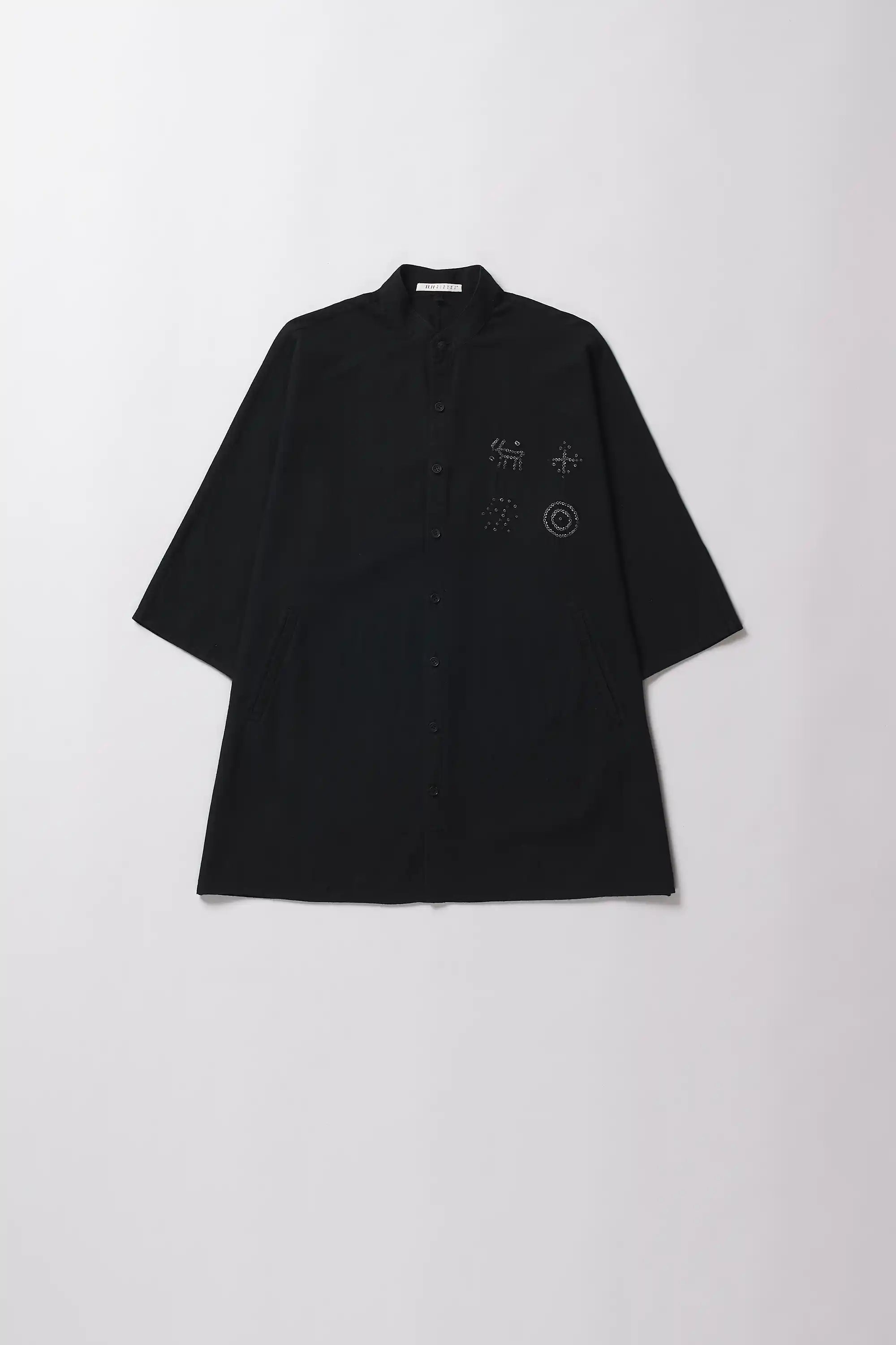 Black Macca Bandhani Shirt