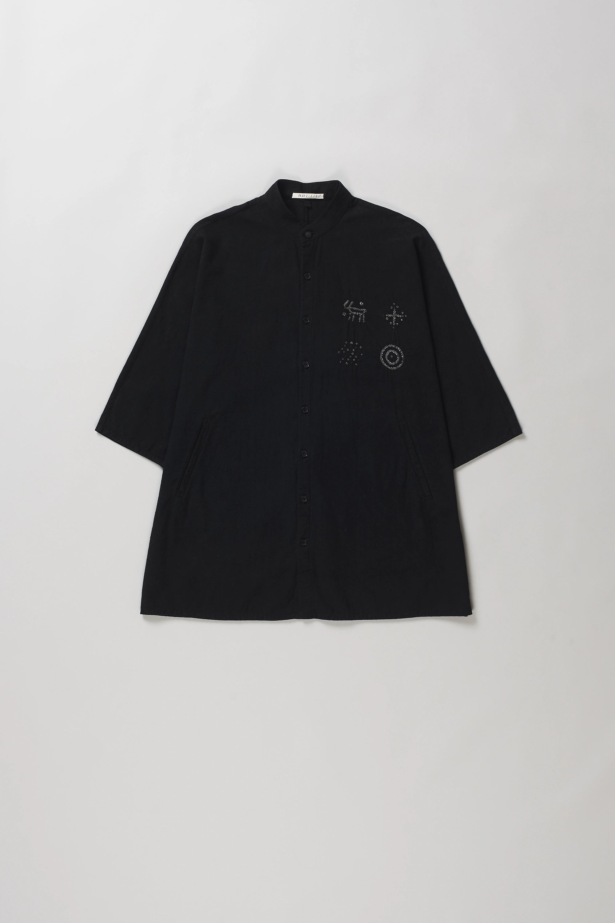 Black Macca Bandhani Shirt