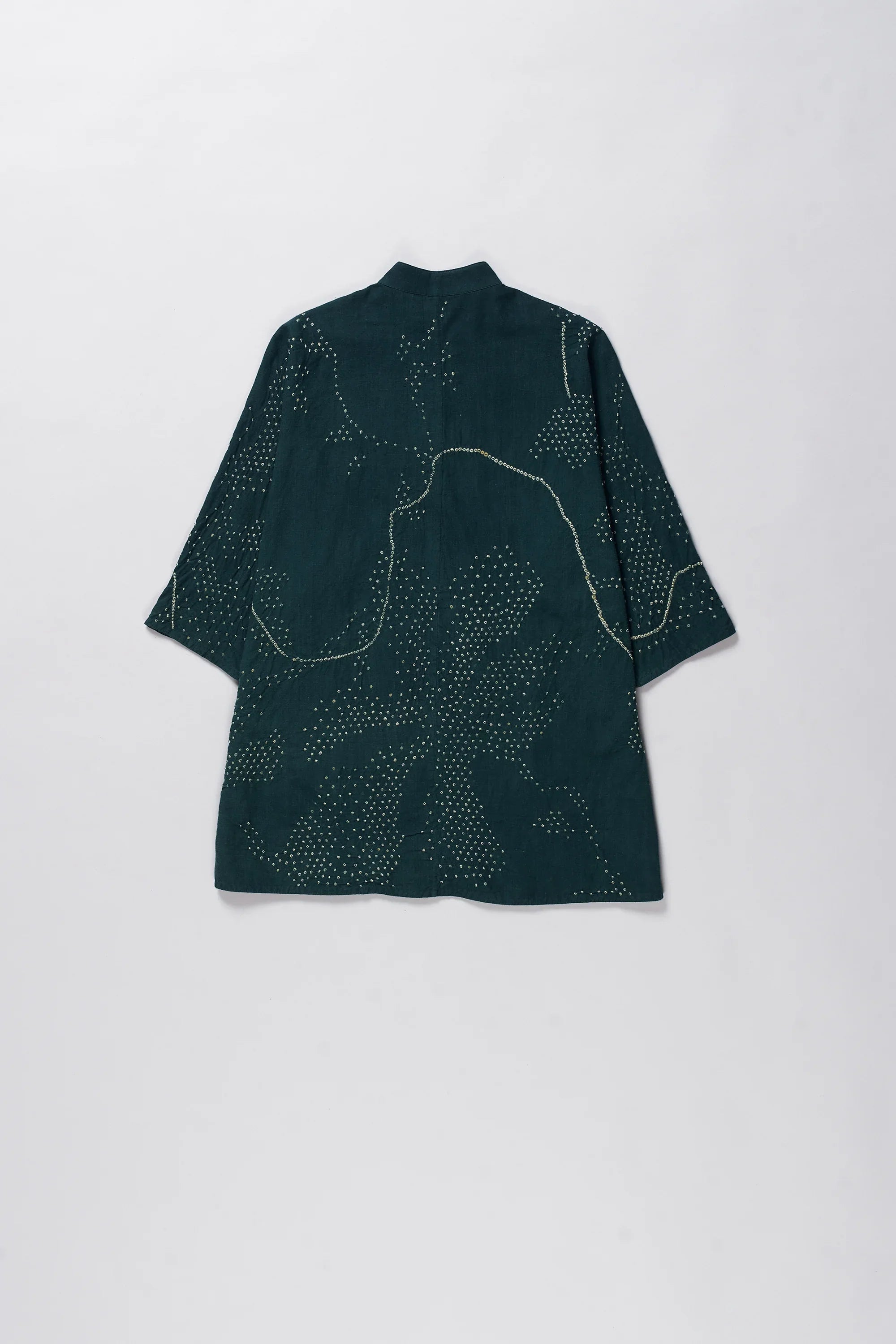 Kimono-Sleeve Shirt in Bottle Green