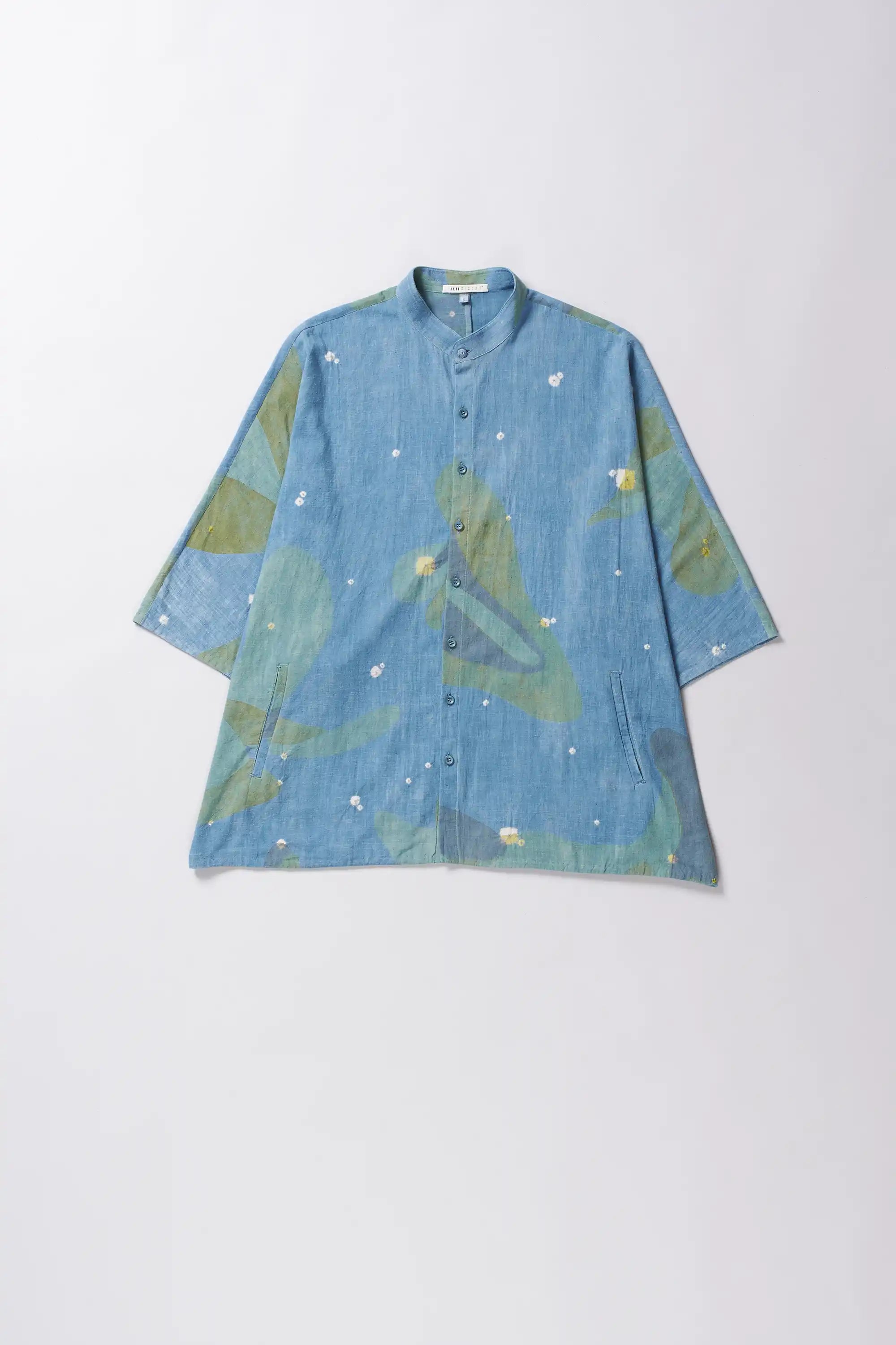 Sky Indigo Shibori-Bandhani Shirt