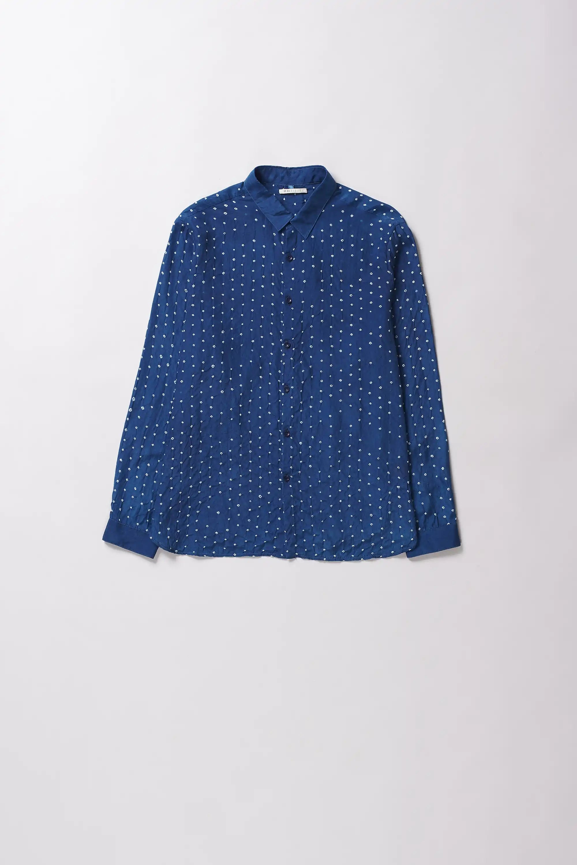 Medium indigo bandhani shirt