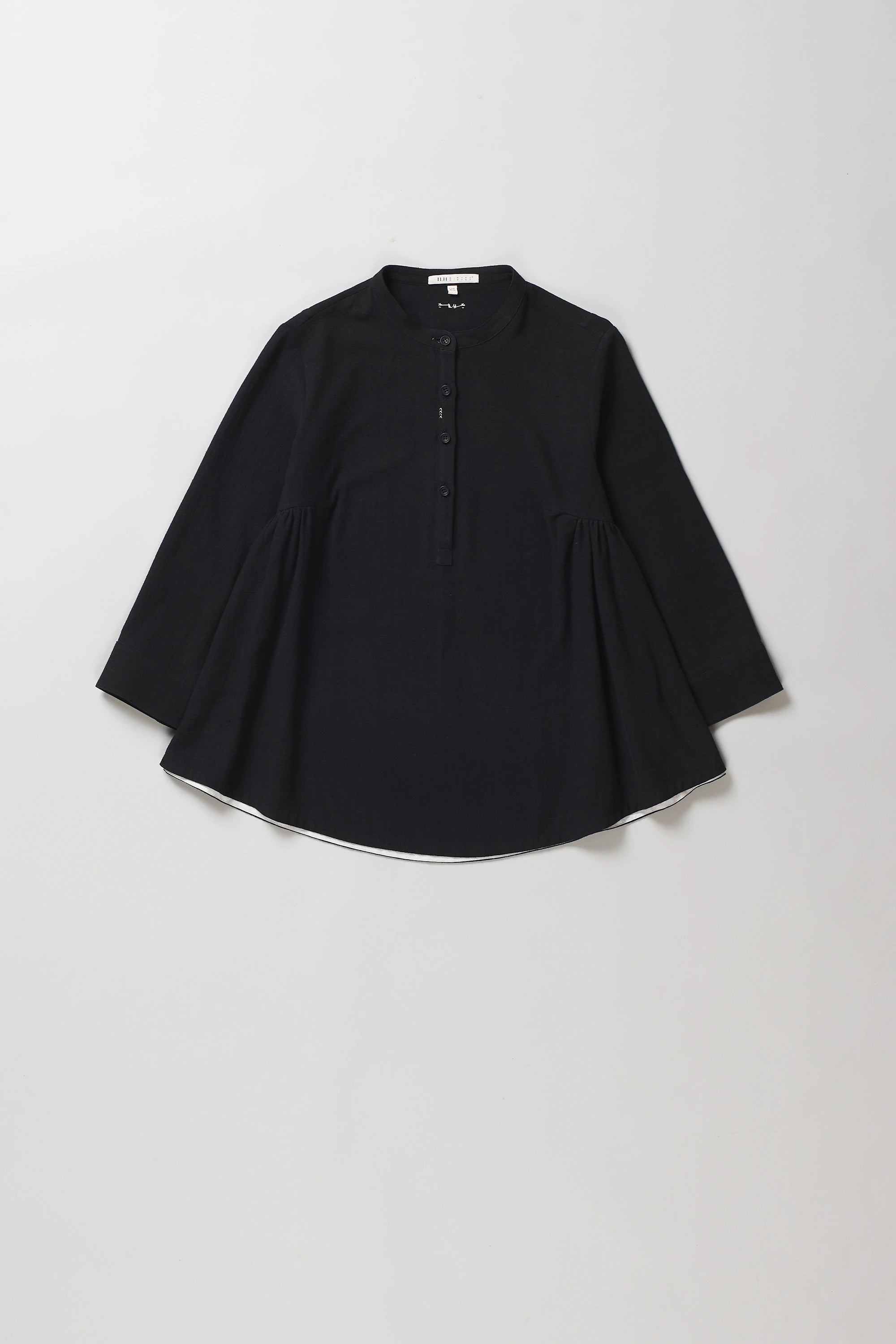 Black Cotton Top with Hand Details