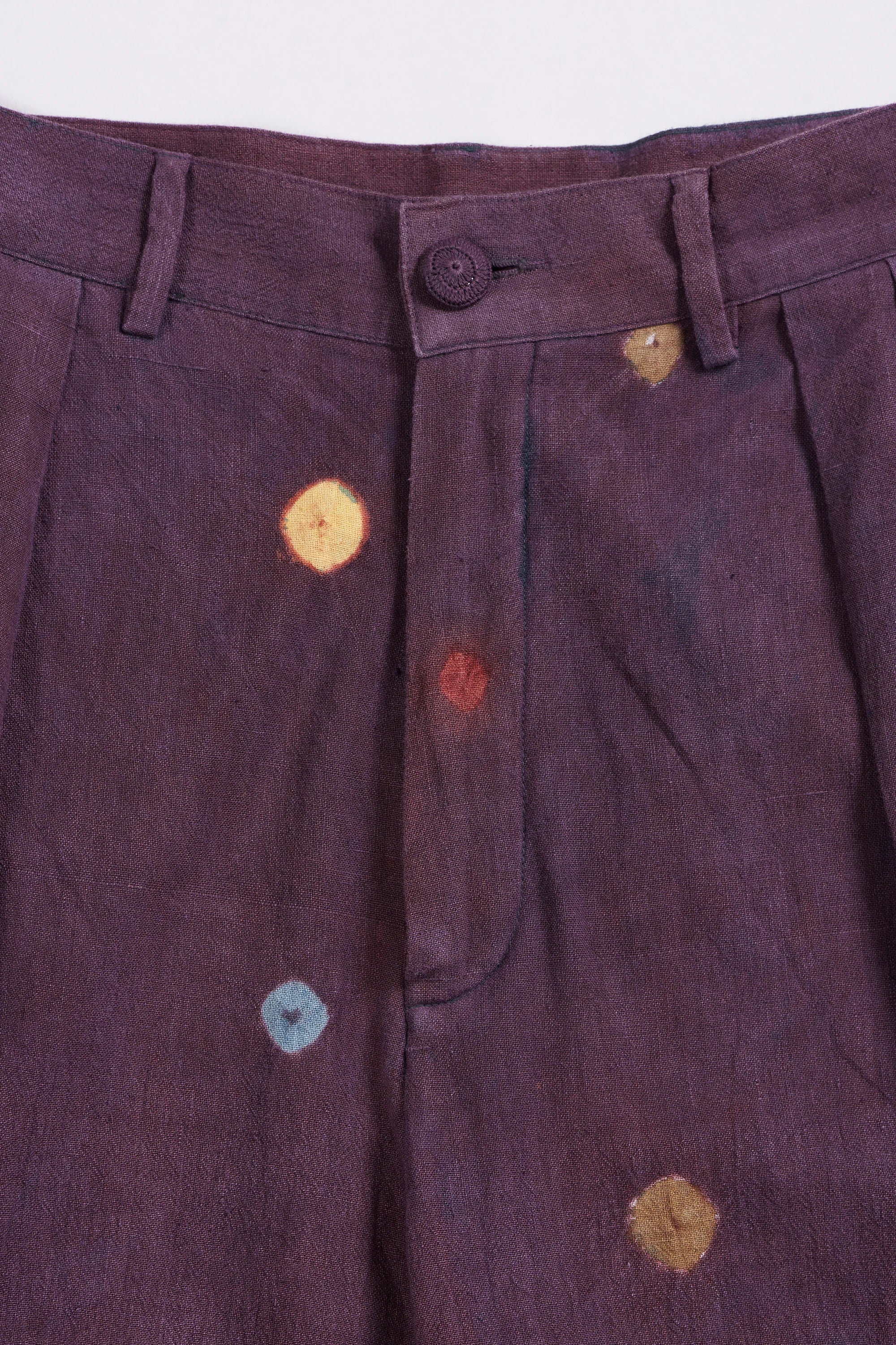 Madder Violet Pleated Shorts