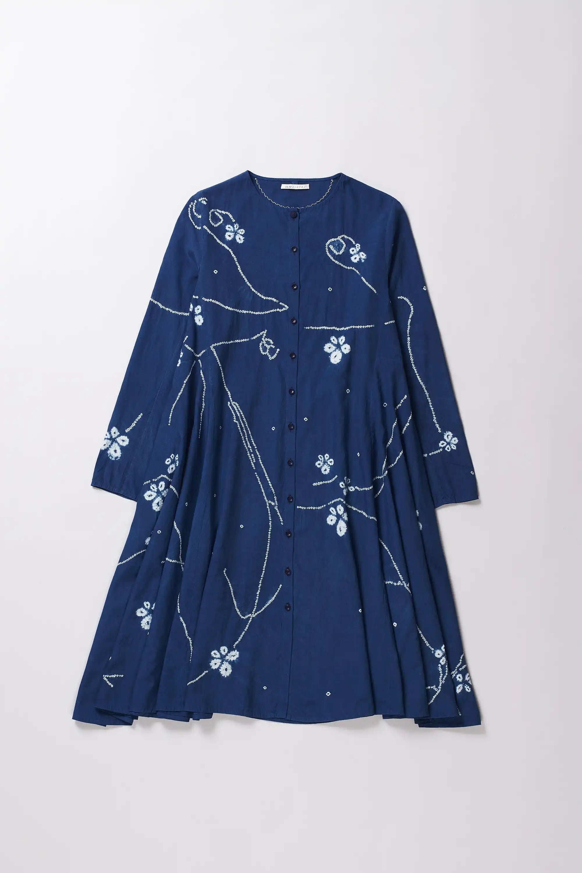 Medium indigo bandhani dress