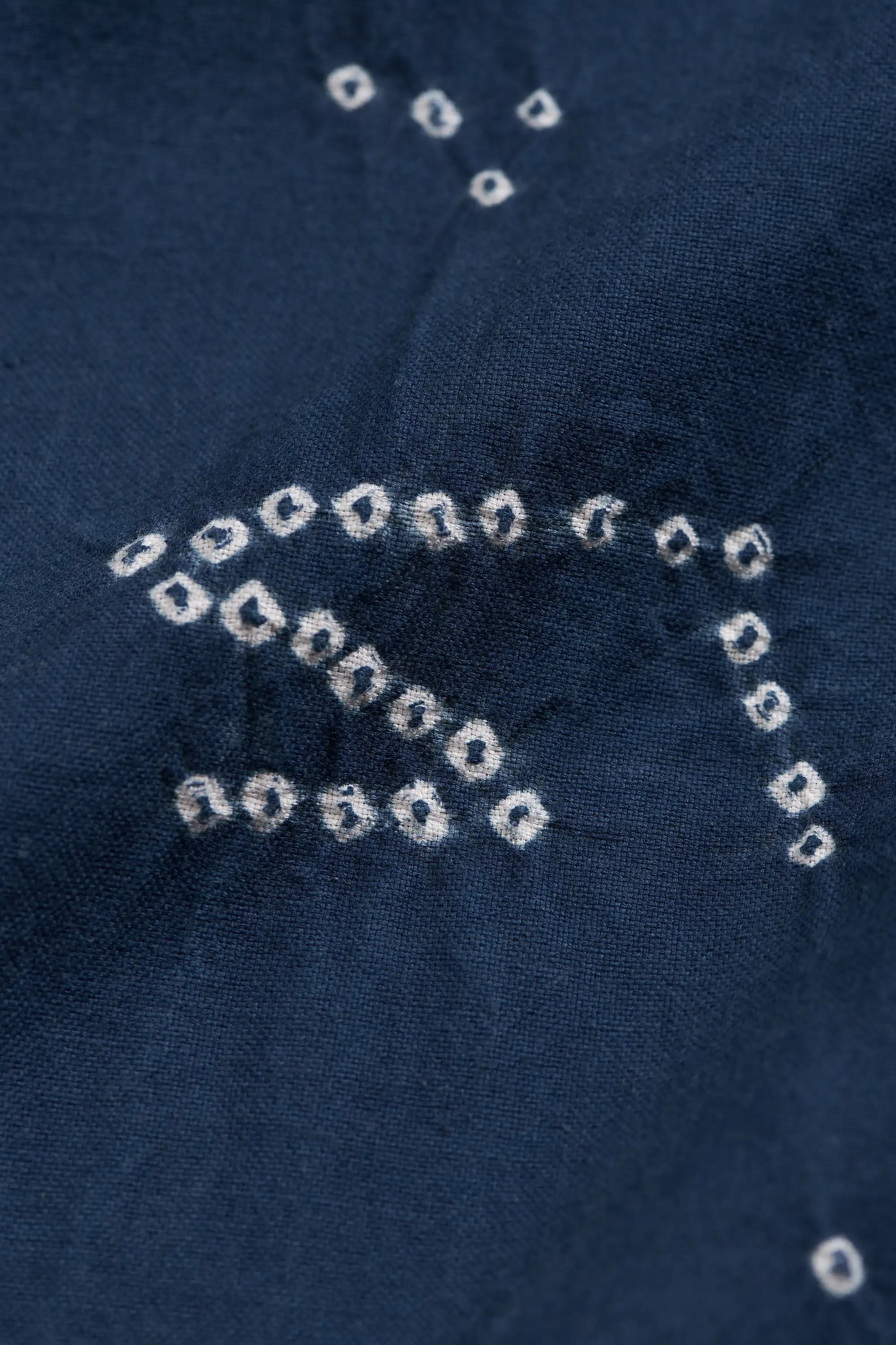 Fabric close up with bandhani.