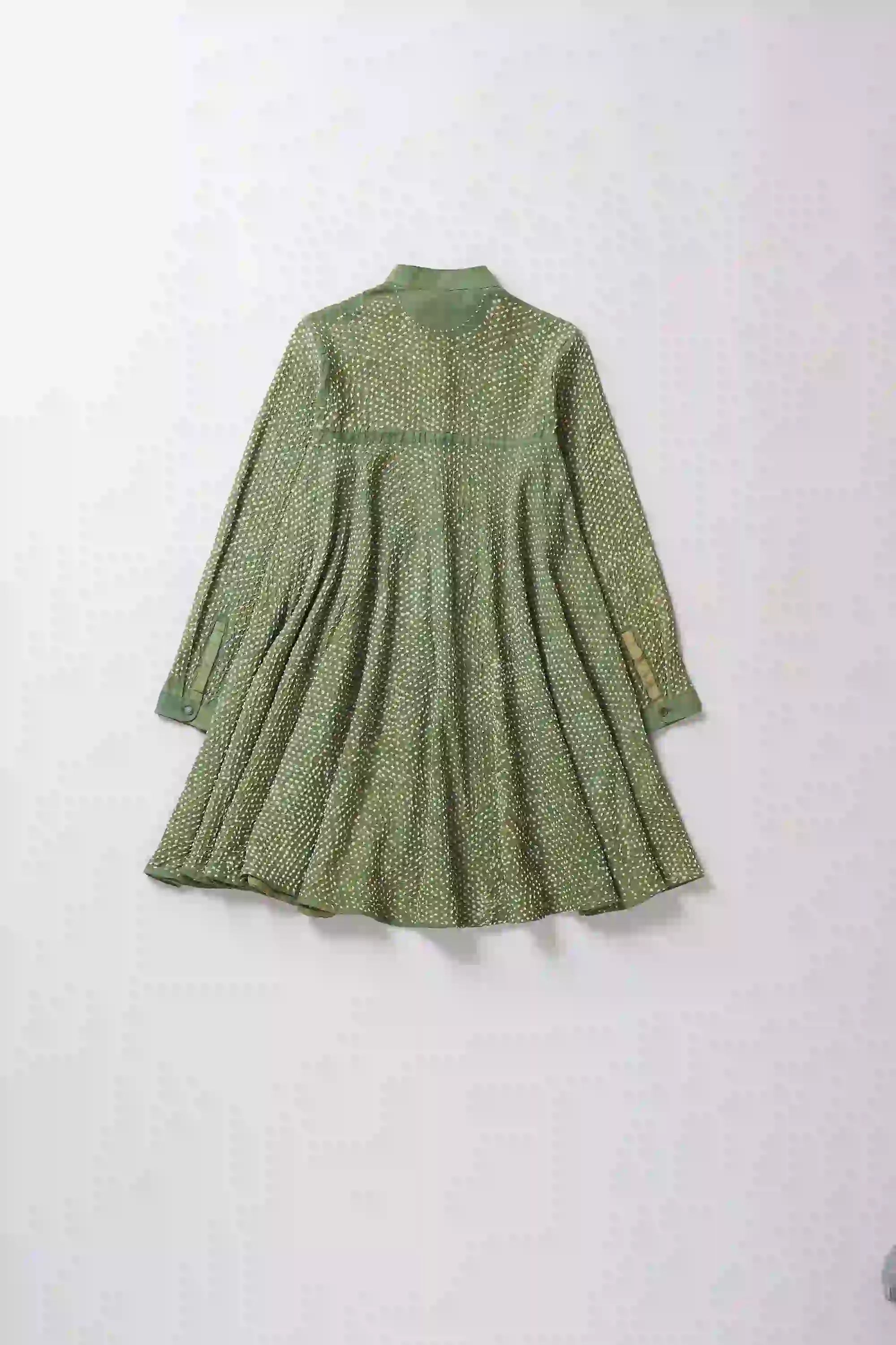 Turf green cotton dress