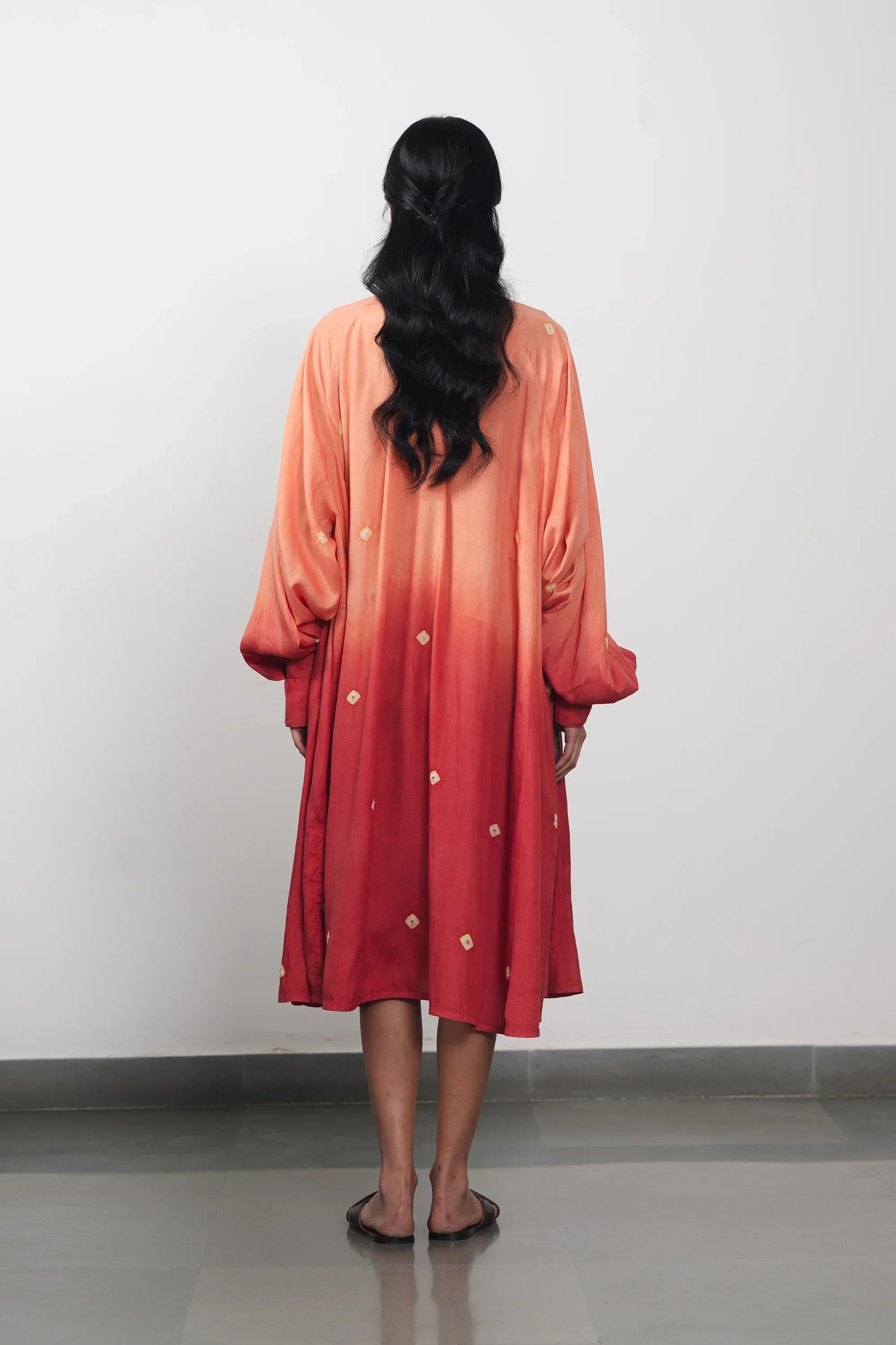 Multi Color Bandhani Silk Dress