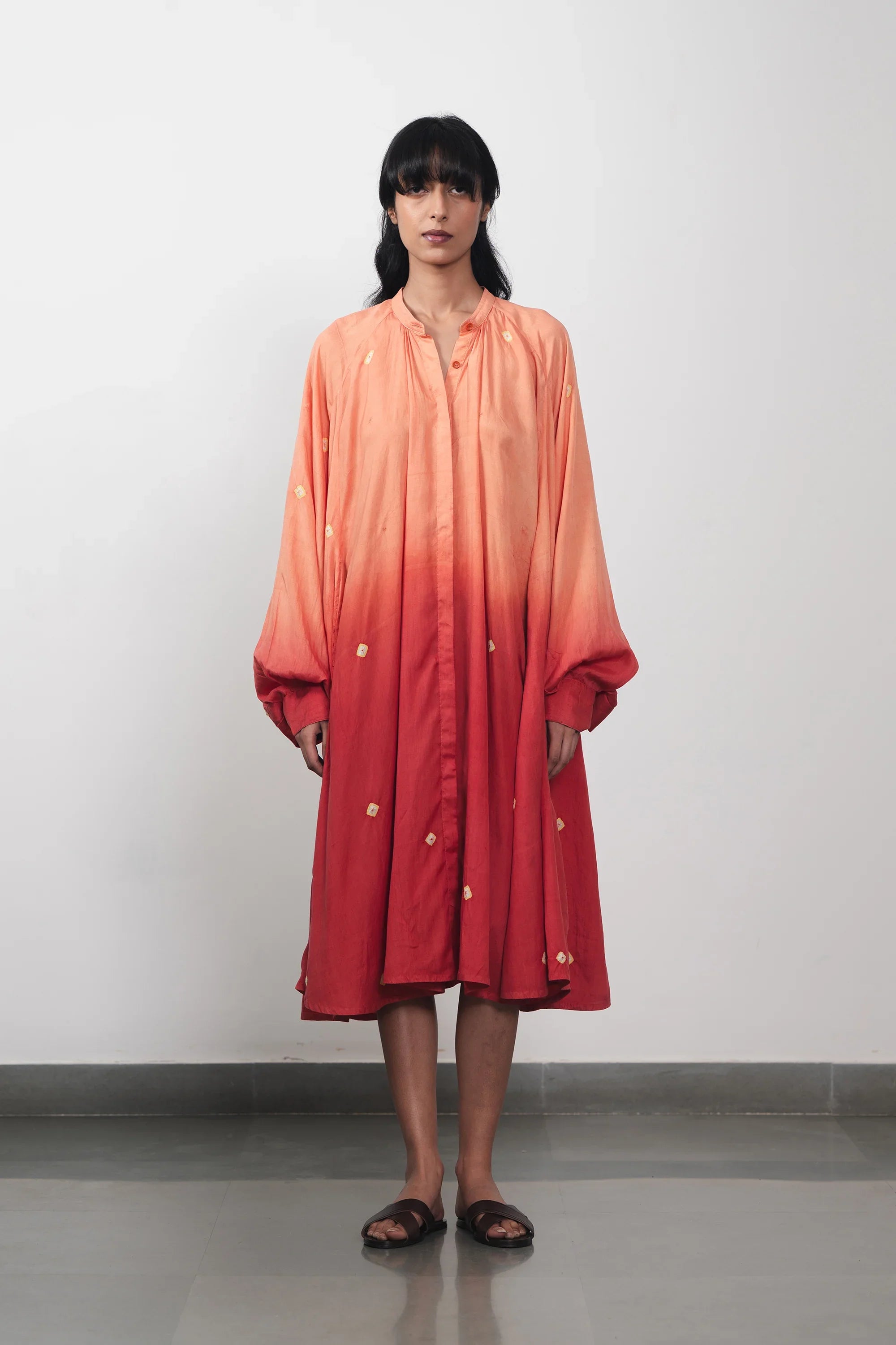 Multi Color Bandhani Silk Dress