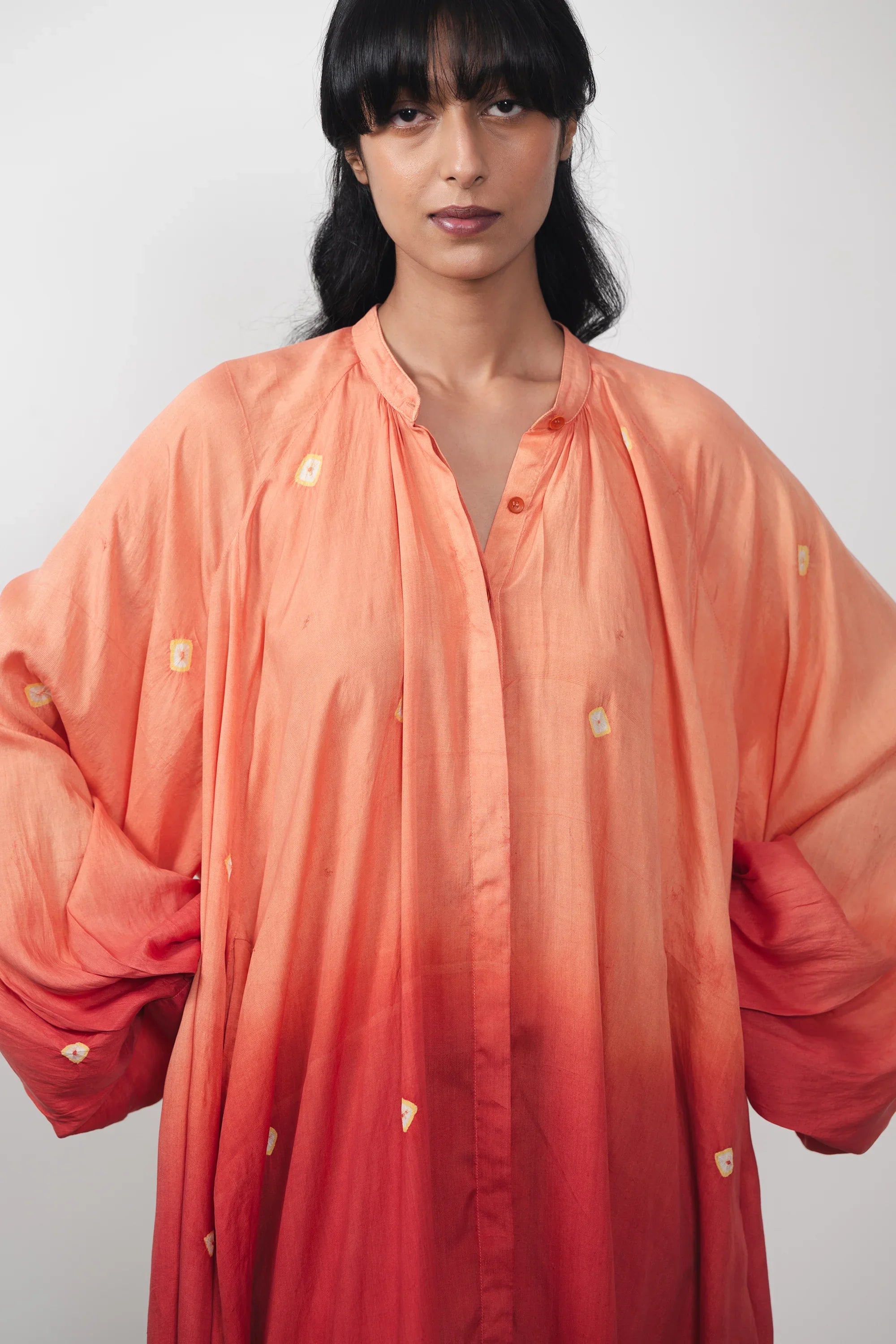 Multi Color Bandhani Silk Dress