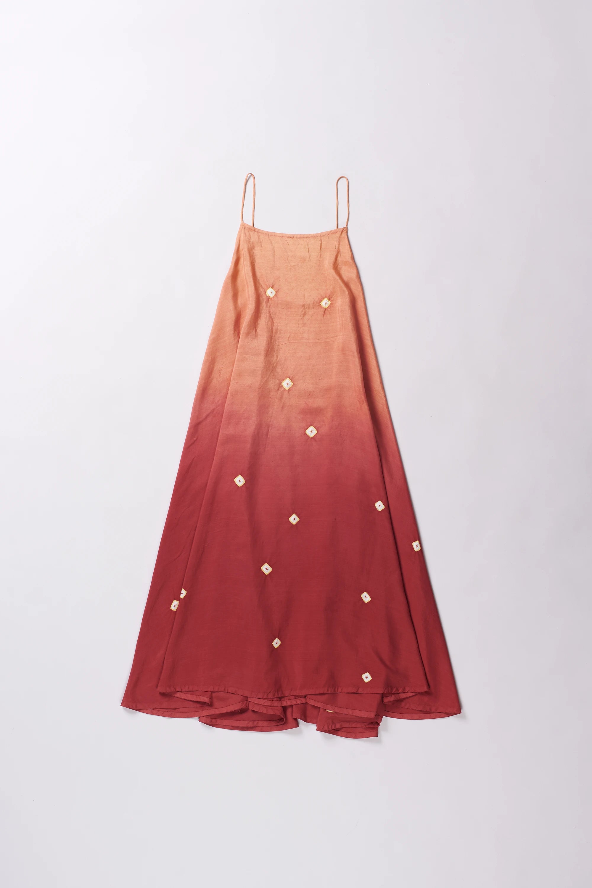 Multi Color Bandhani Silk Strappy Dress