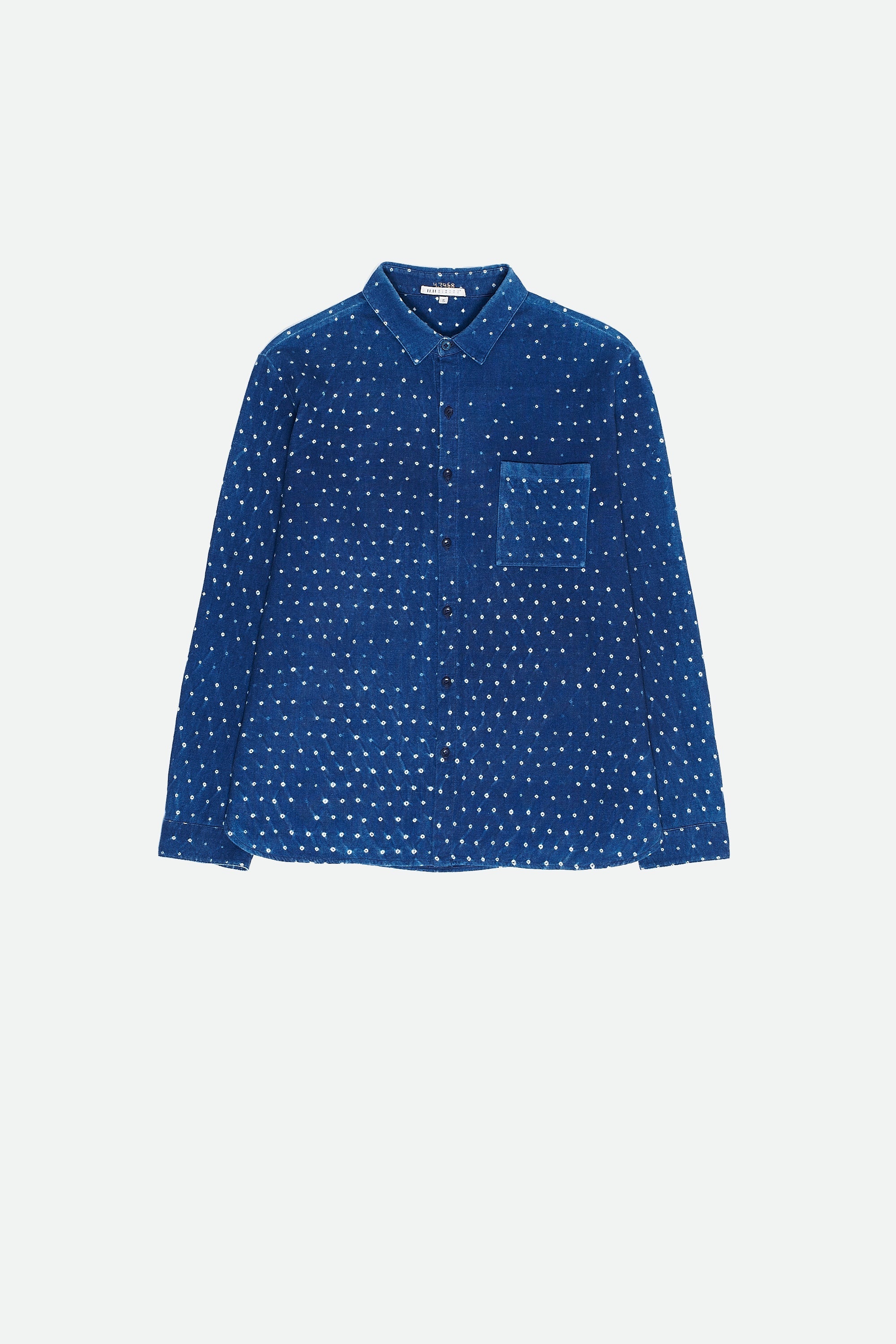 Medium Indigo Organic Cotton Bandhani Shirt