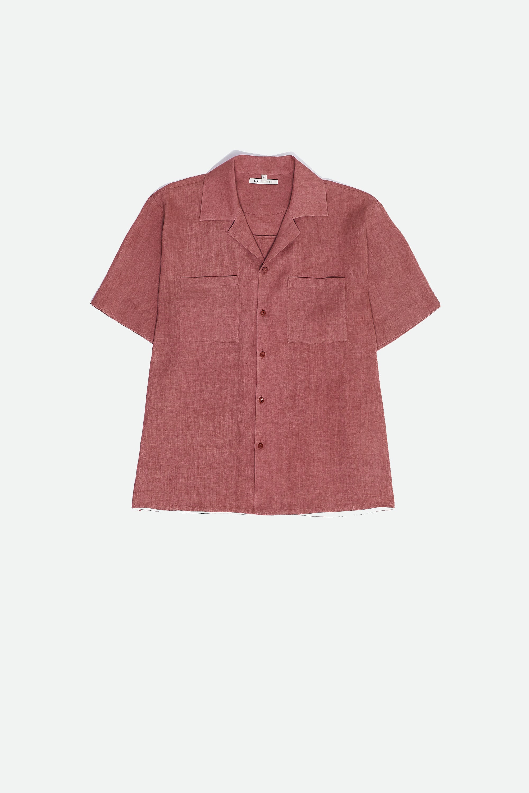 LINEN CAMP COLLAR SHIRT