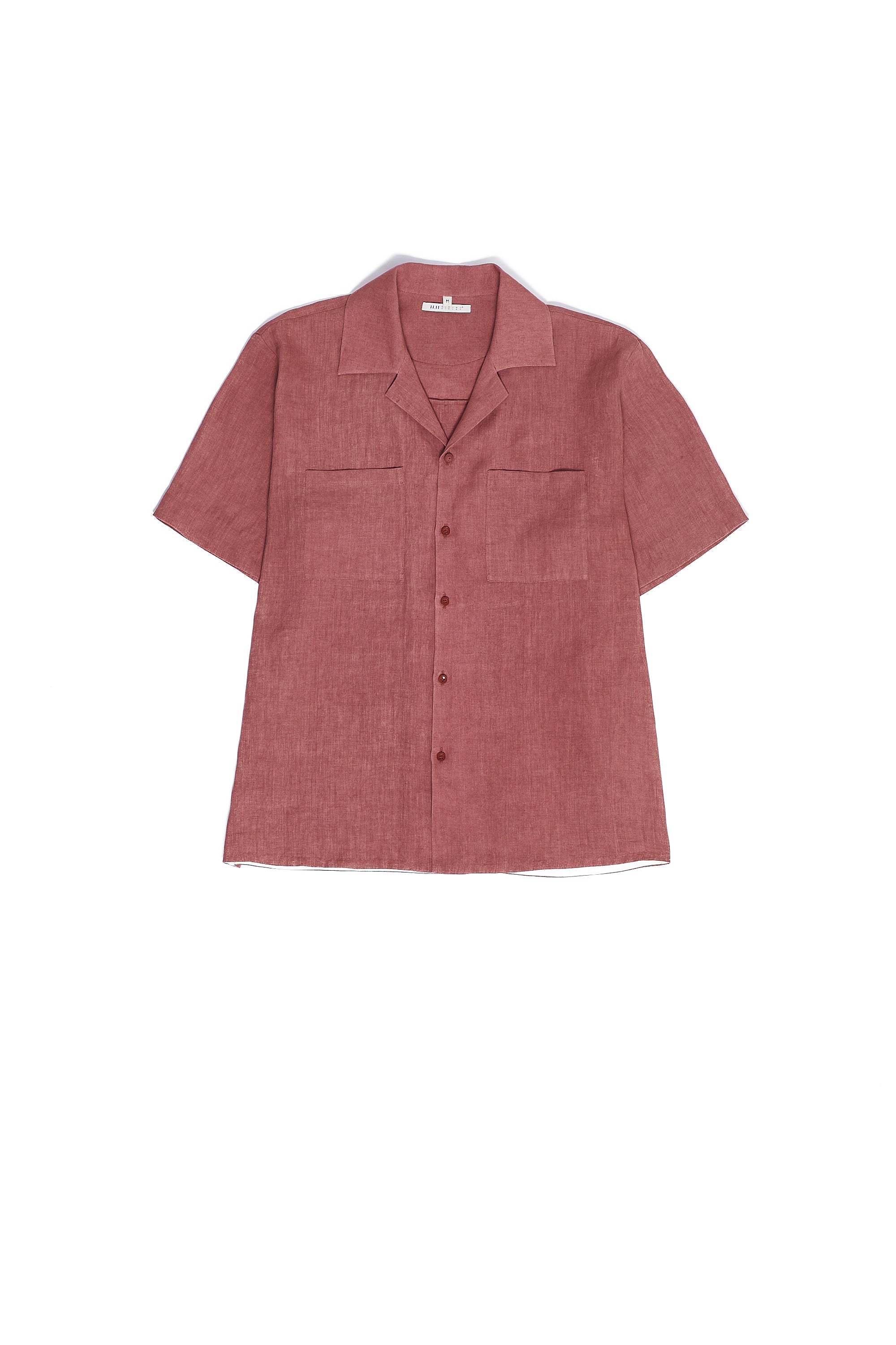 LINEN CAMP COLLAR SHIRT