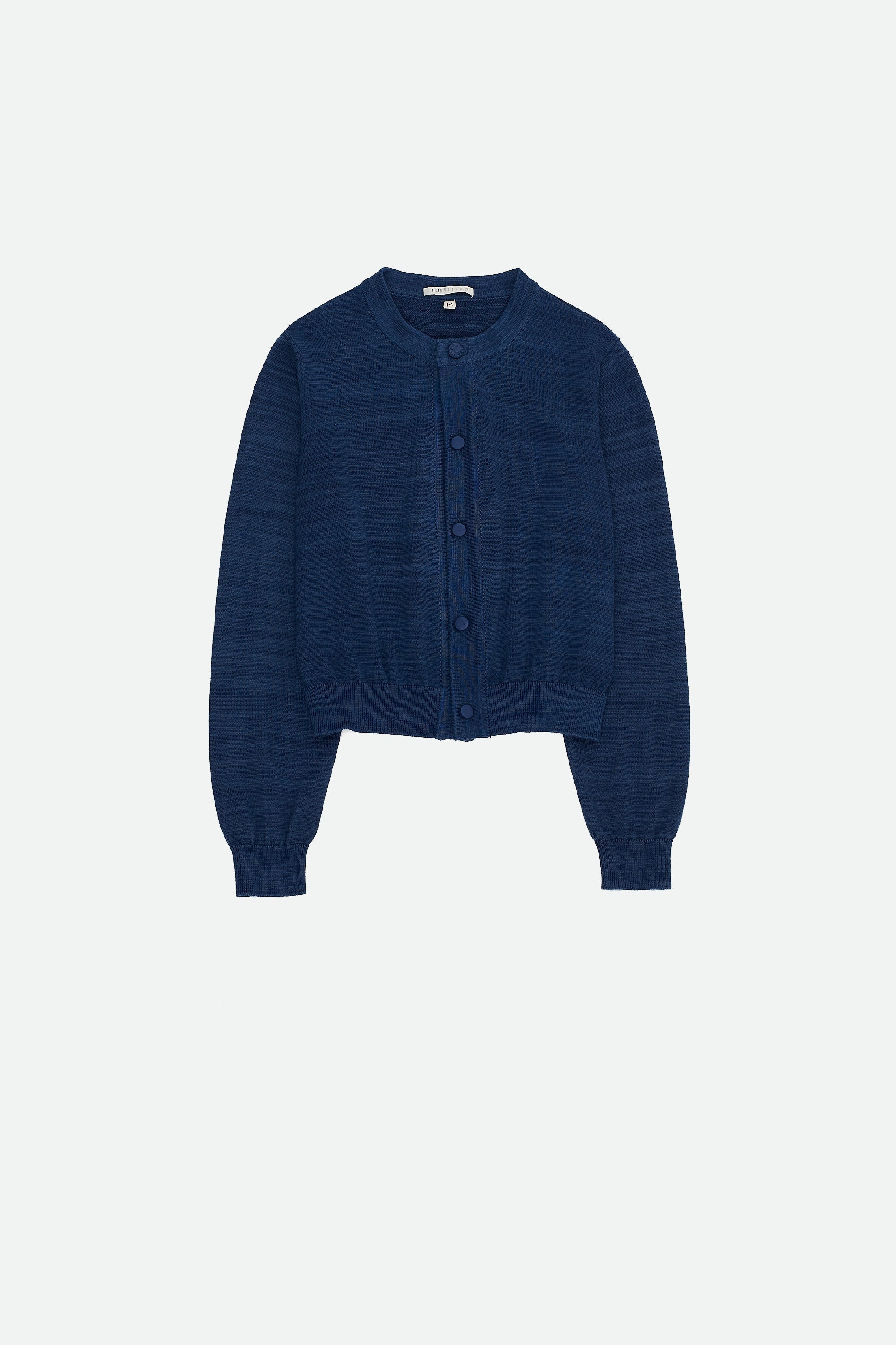 INDIGO MERINO & PASHMINA WOOL CARDIGAN SWEATER