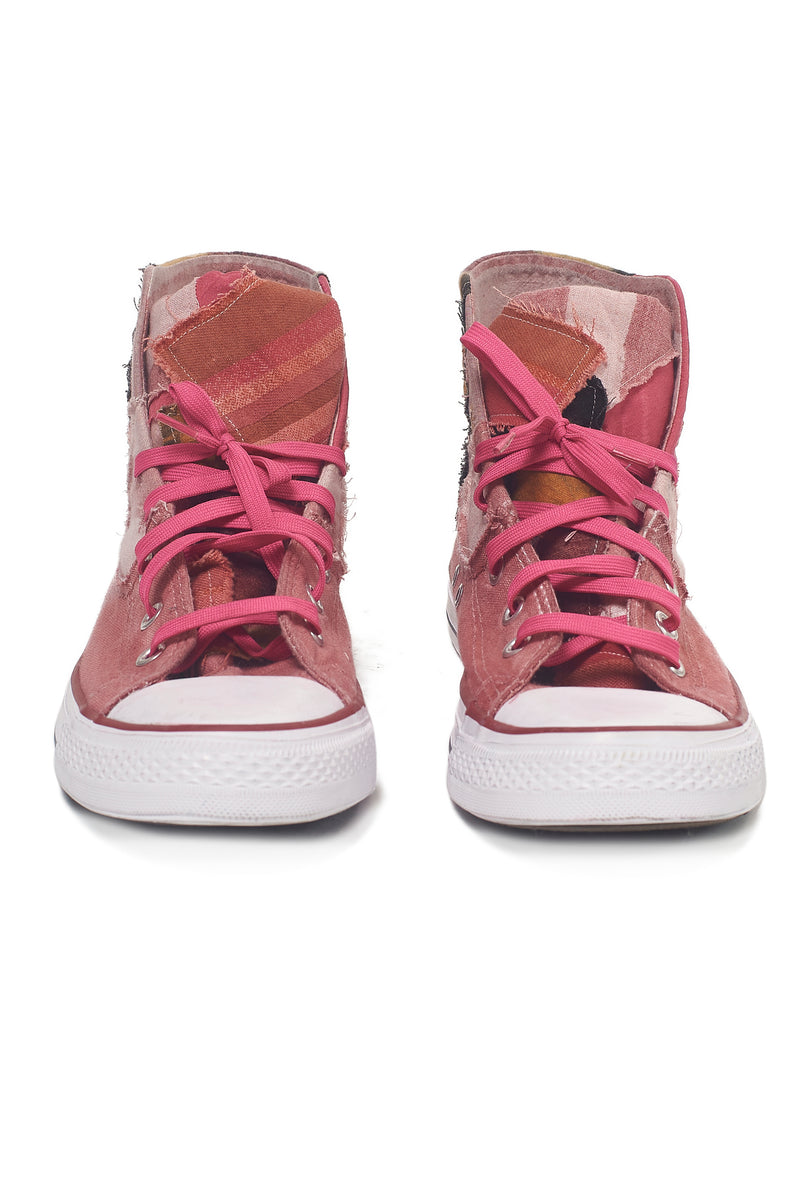 Pink One Of A Kind Handmade Converse Shoes