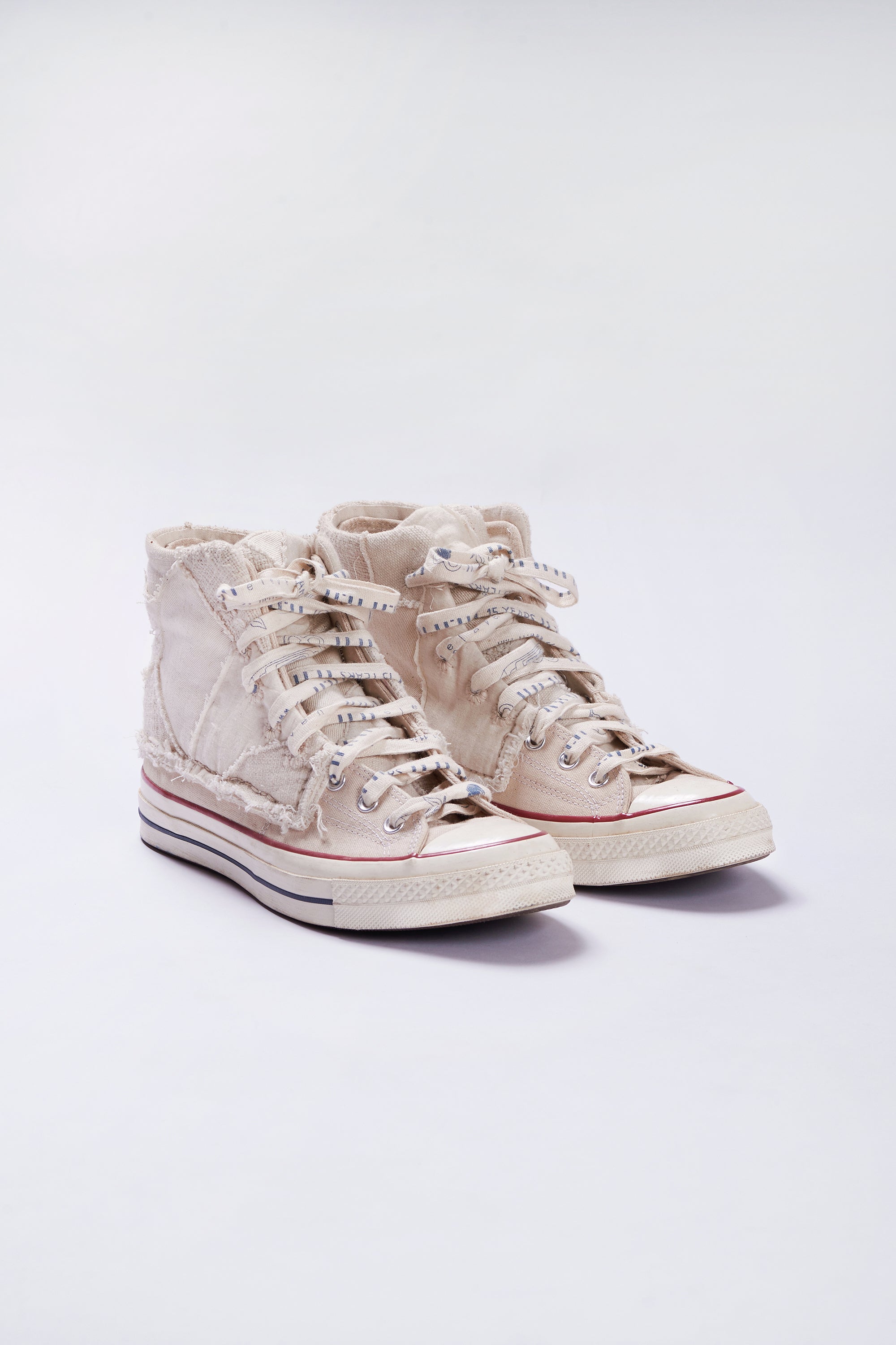 ECRU ONE OF A KIND HANDMADE CONVERSE SHOES