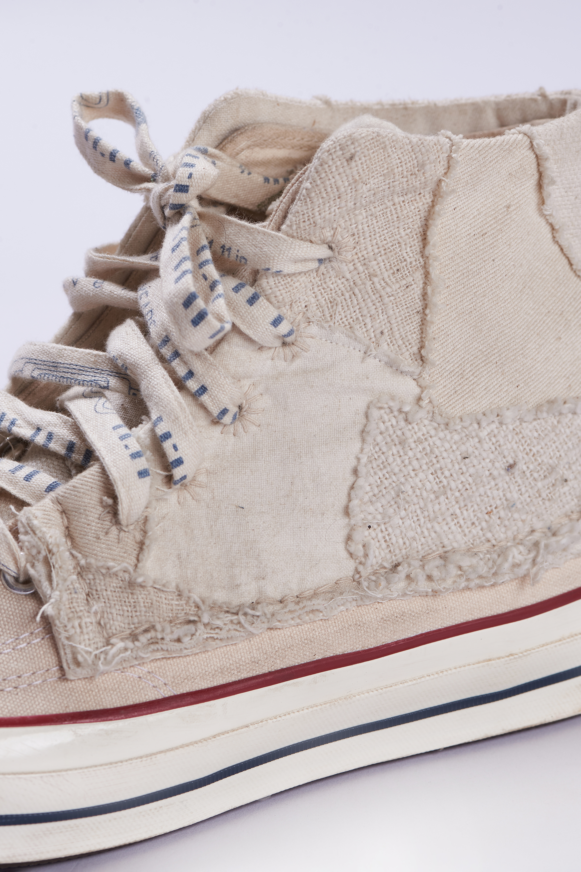 ECRU ONE OF A KIND HANDMADE CONVERSE SHOES