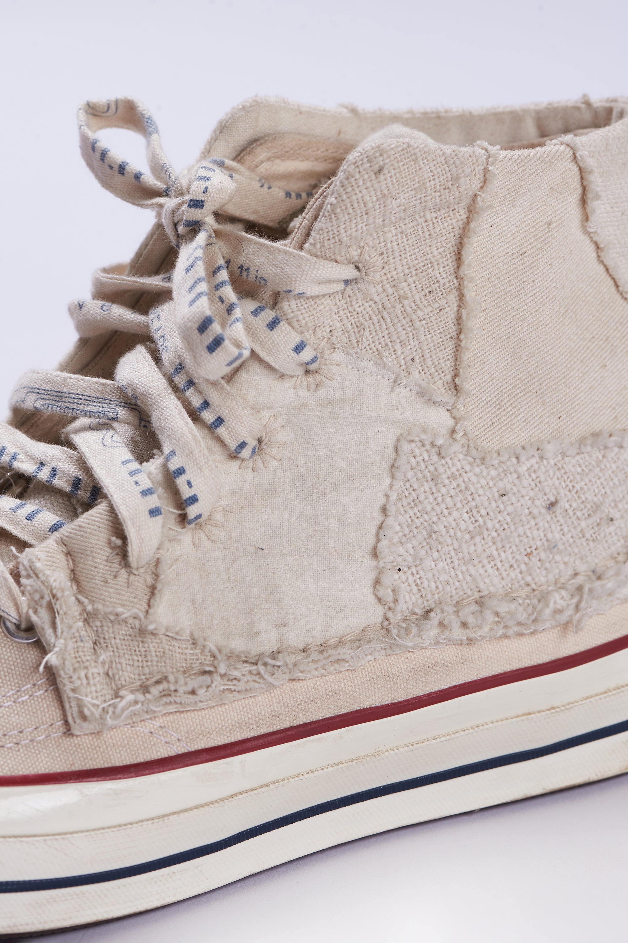 Ecru One of A Kind Handmade Converse Shoes