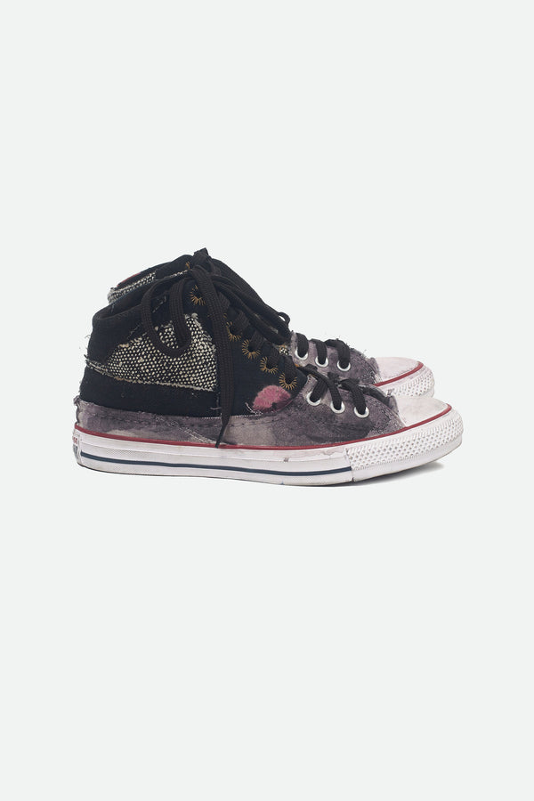 Black One Of A Kind Handmade Converse Shoes