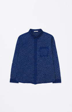 MEDIUM INDIGO COTTON BANDHANI SHIRT