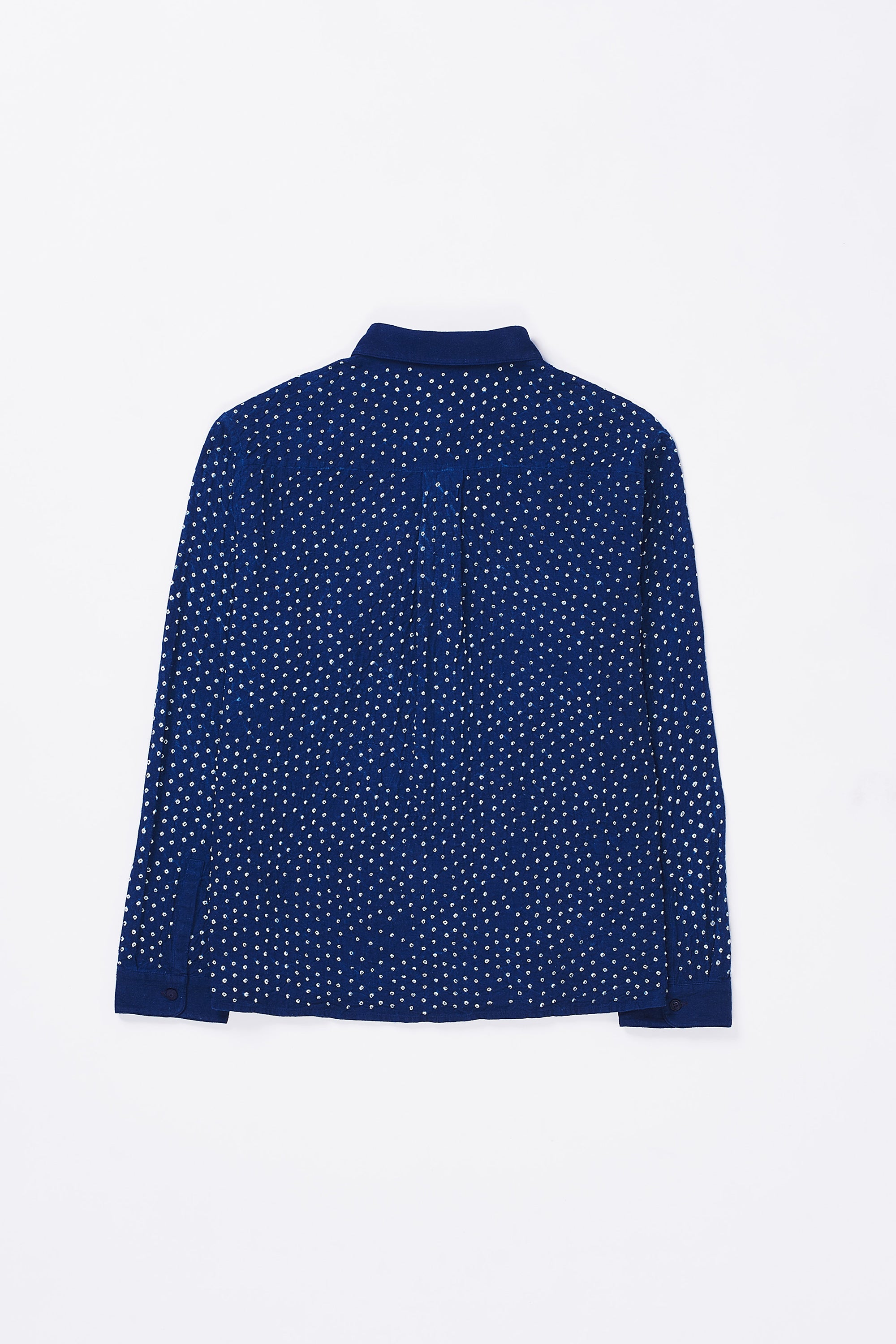 MEDIUM INDIGO COTTON BANDHANI SHIRT