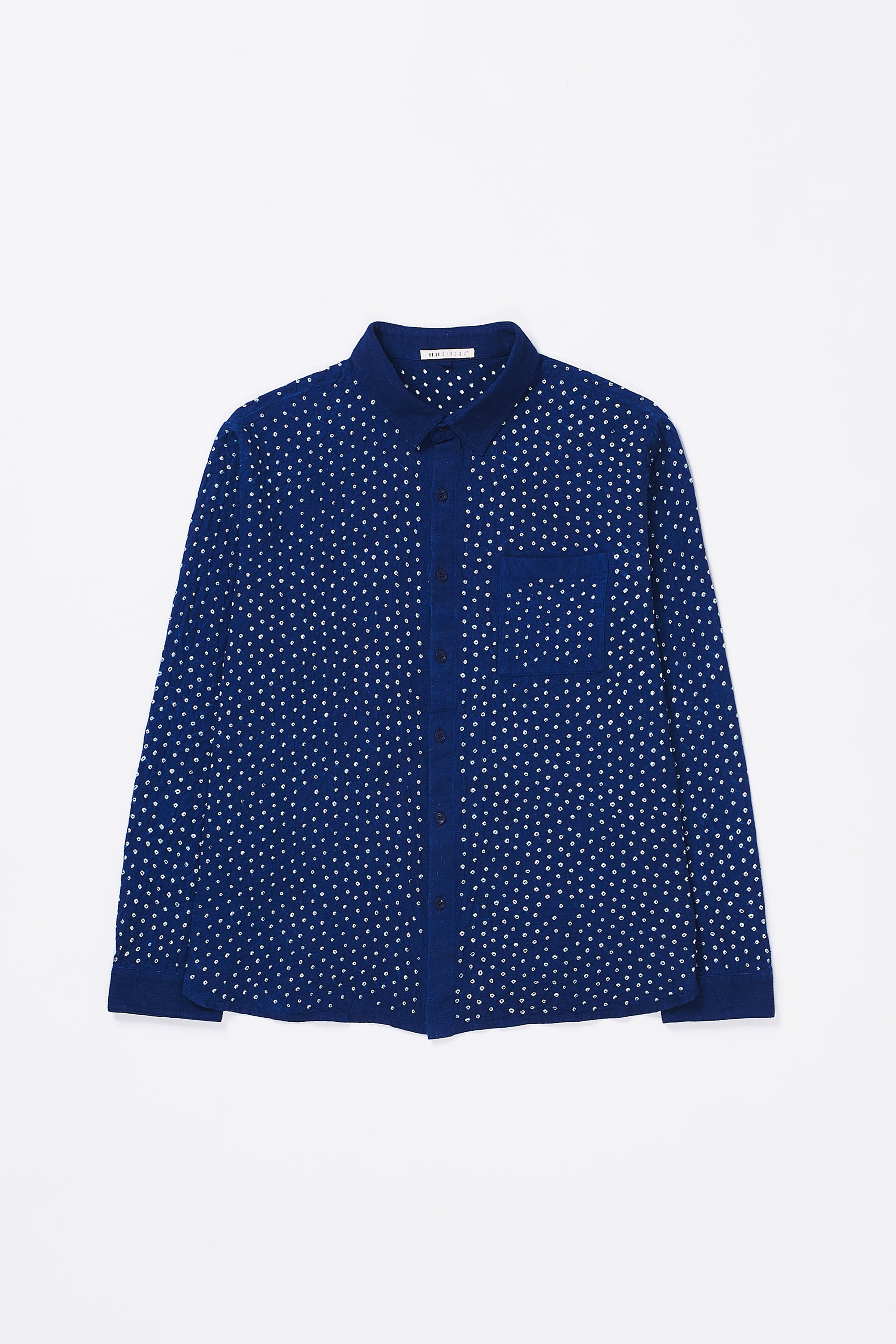 MEDIUM INDIGO COTTON BANDHANI SHIRT