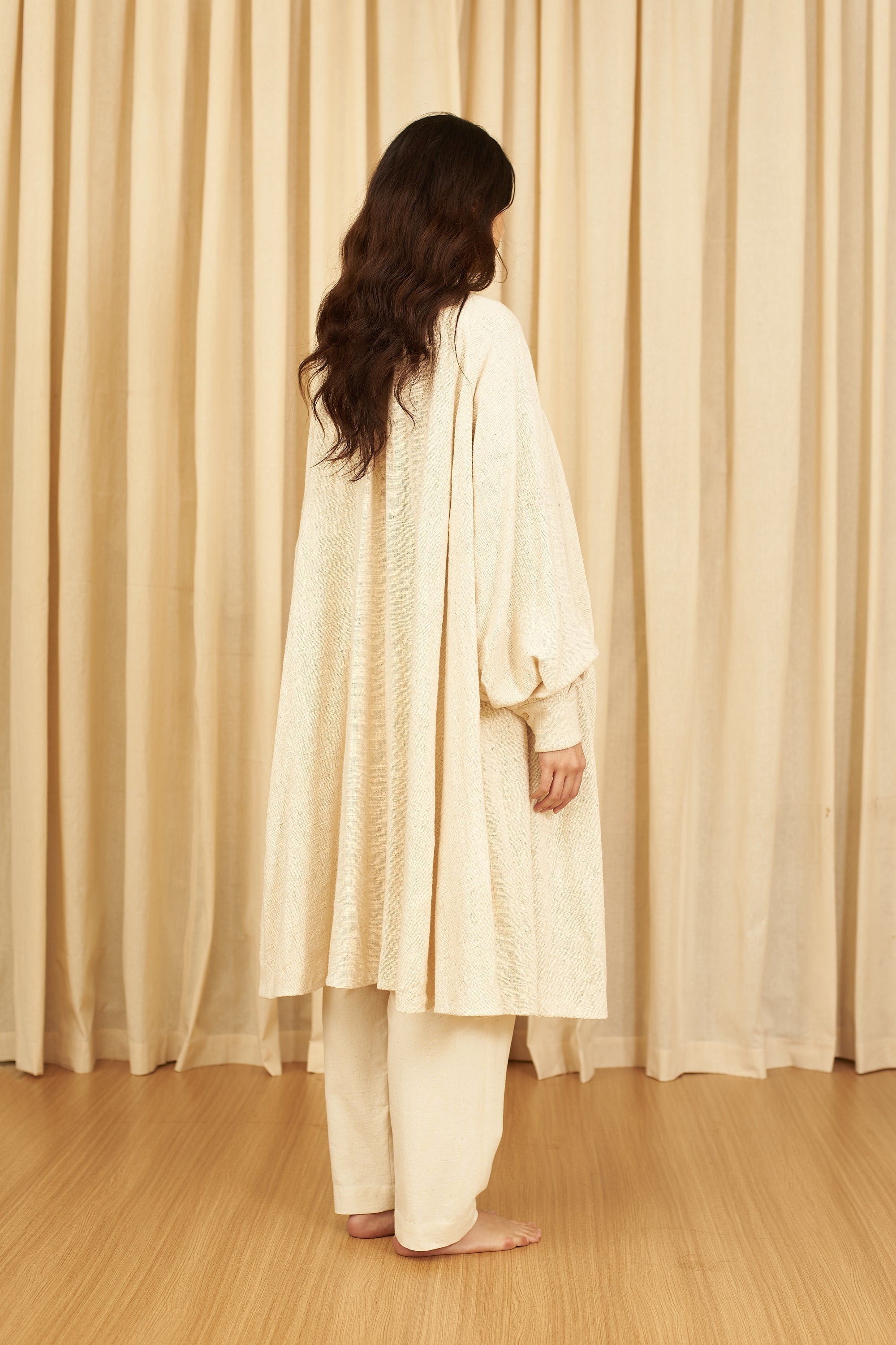 UNDYED ORGANIC COTTON DANCER'S ROBE DRESS