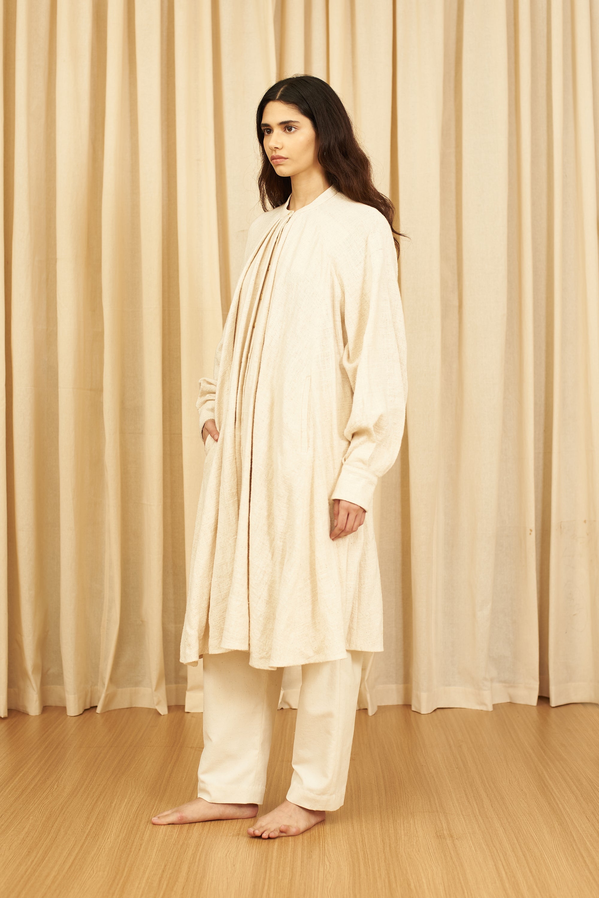 UNDYED ORGANIC COTTON DANCER'S ROBE DRESS