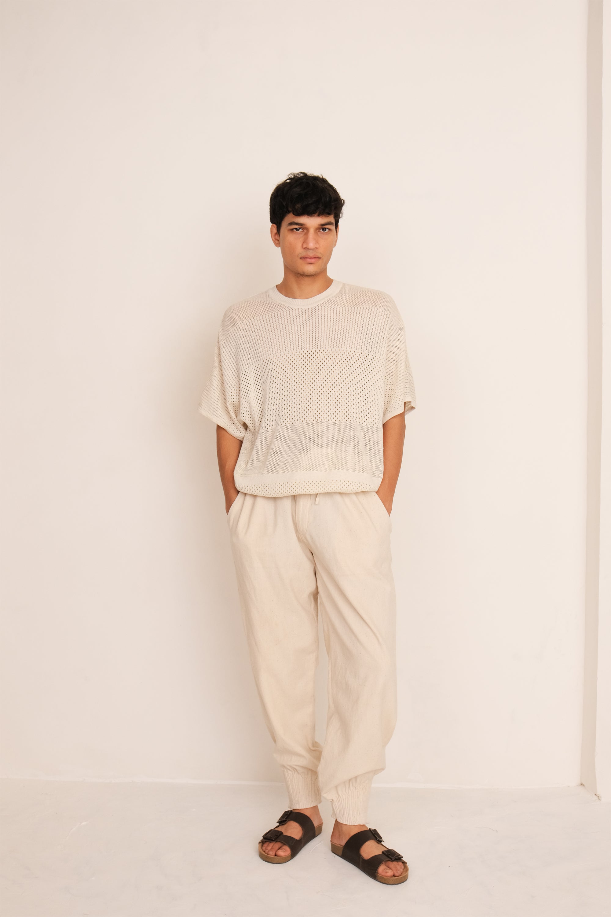 Undyed Cotton Knitted T-Shirt