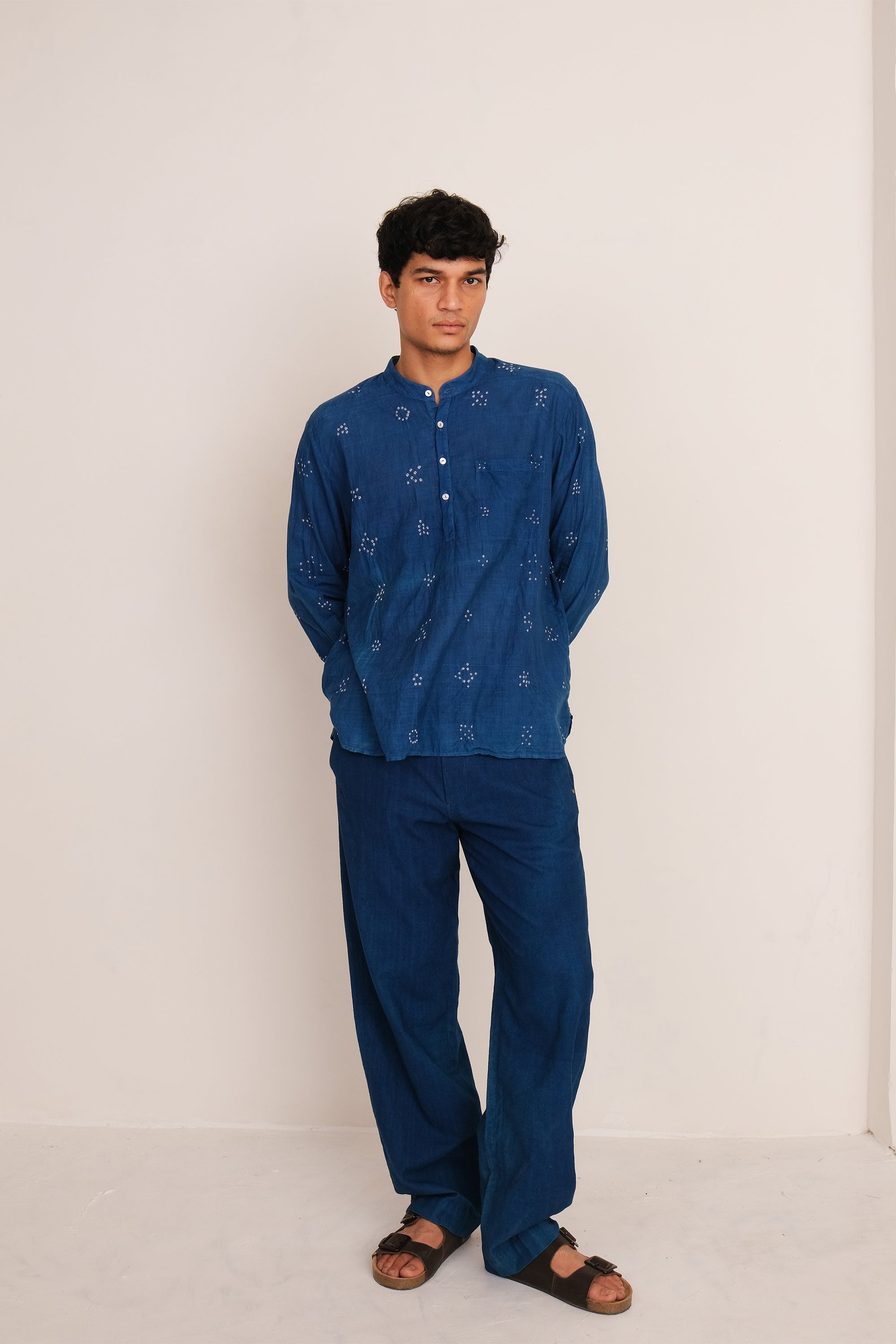 MEDIUM INDIGO FULL SLEEVE MENS SHIRT ORGANIC COTTON