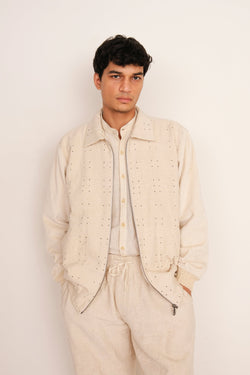 ECRU COTTON TANGALIYA JACKET