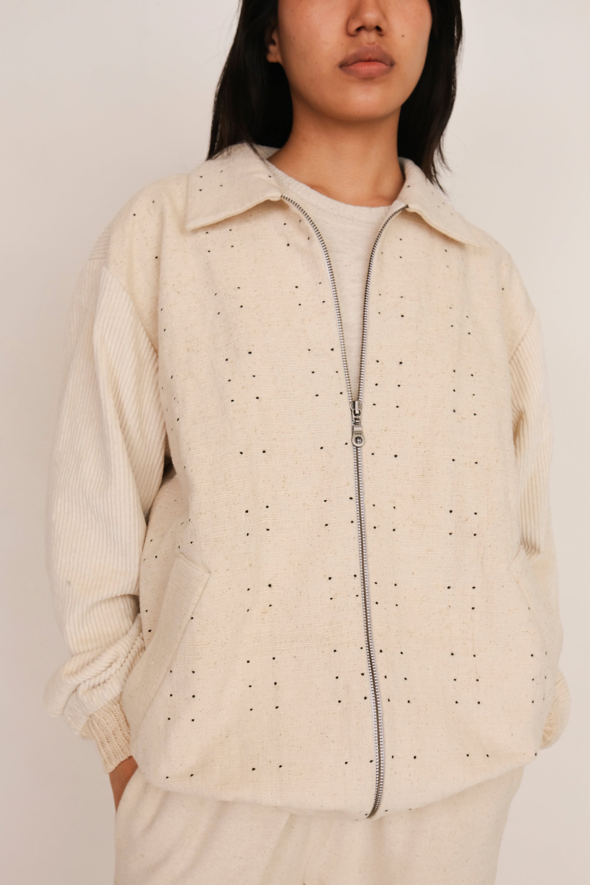 ECRU COTTON TANGALIYA JACKET