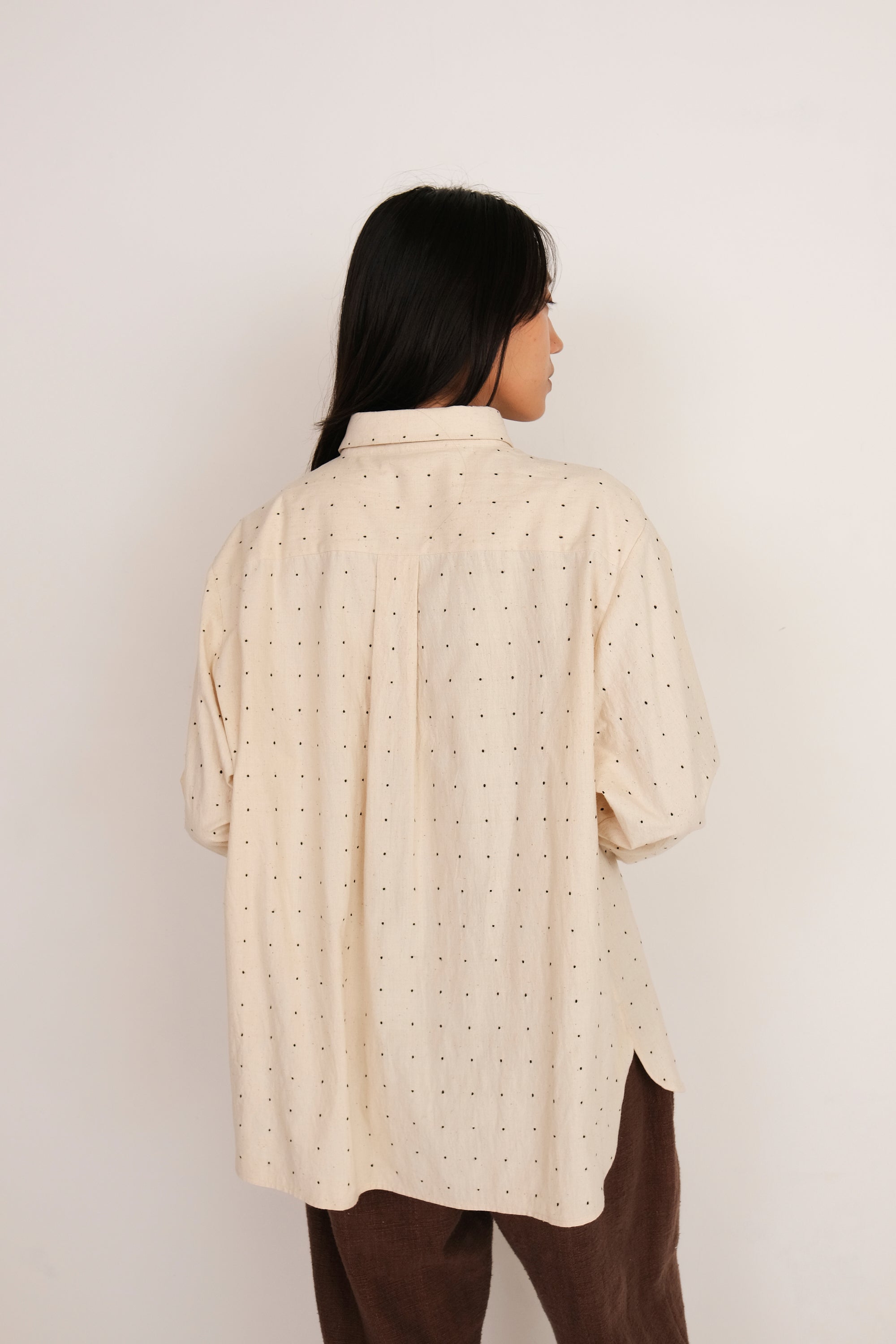 ECRU FINE COTTON TANGALIYA SHIRT