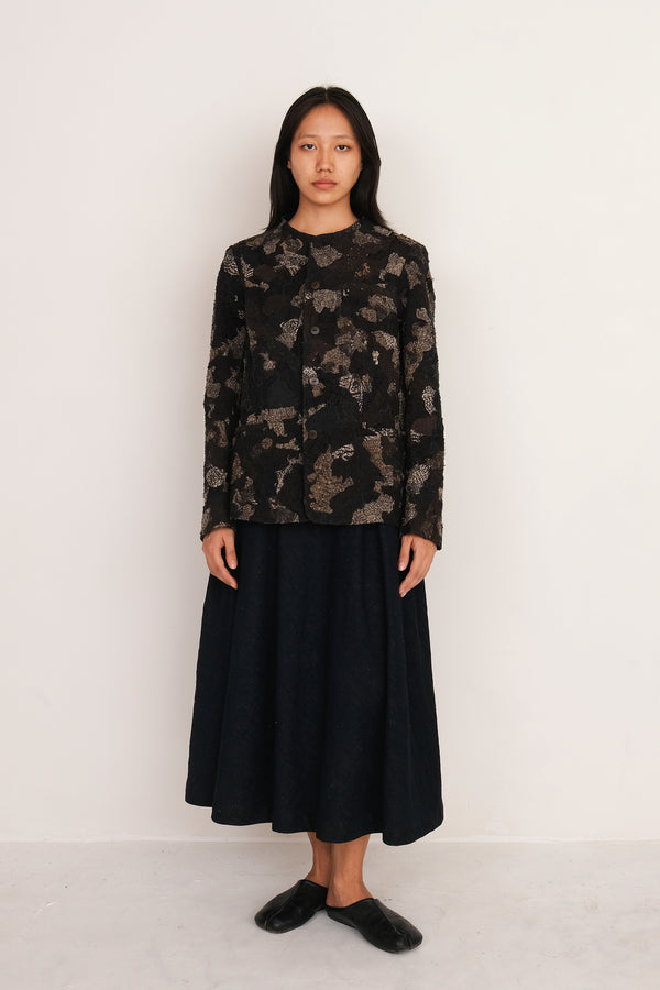 A LINE PANELLED SKIRT