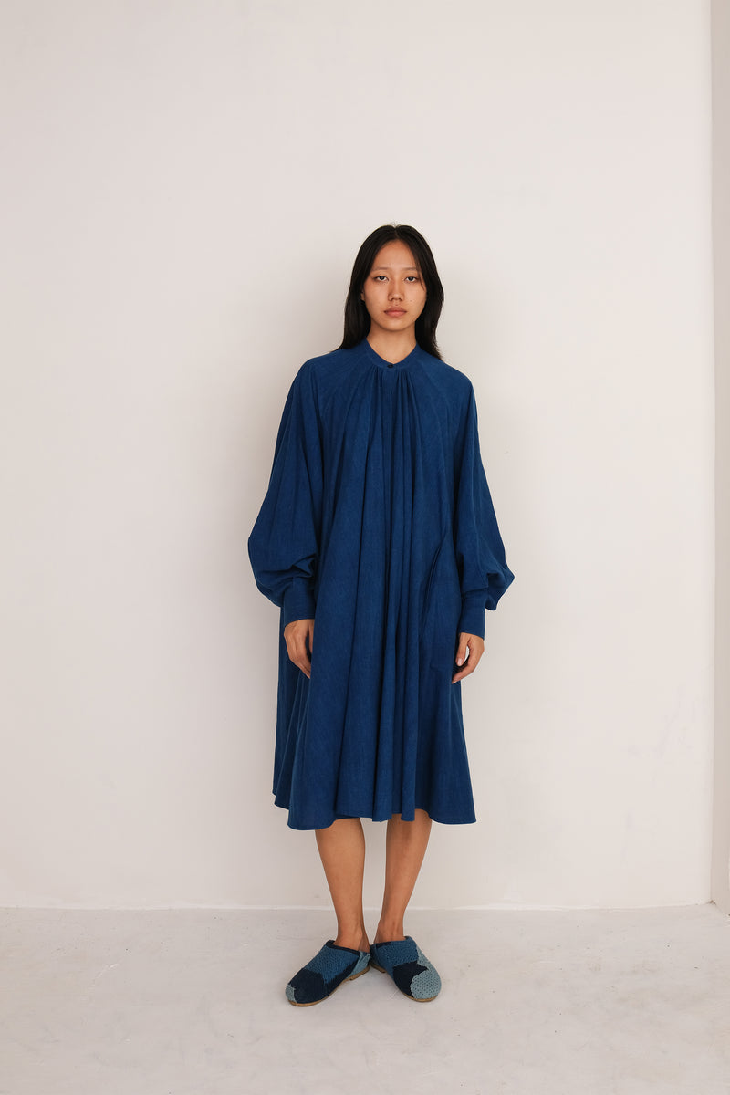 MEDIUM INDIGO FINE COTTON DRESS