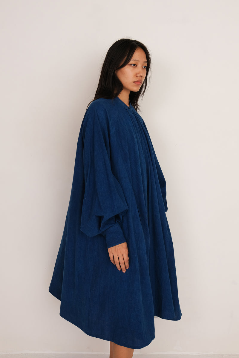 MEDIUM INDIGO FINE COTTON DRESS