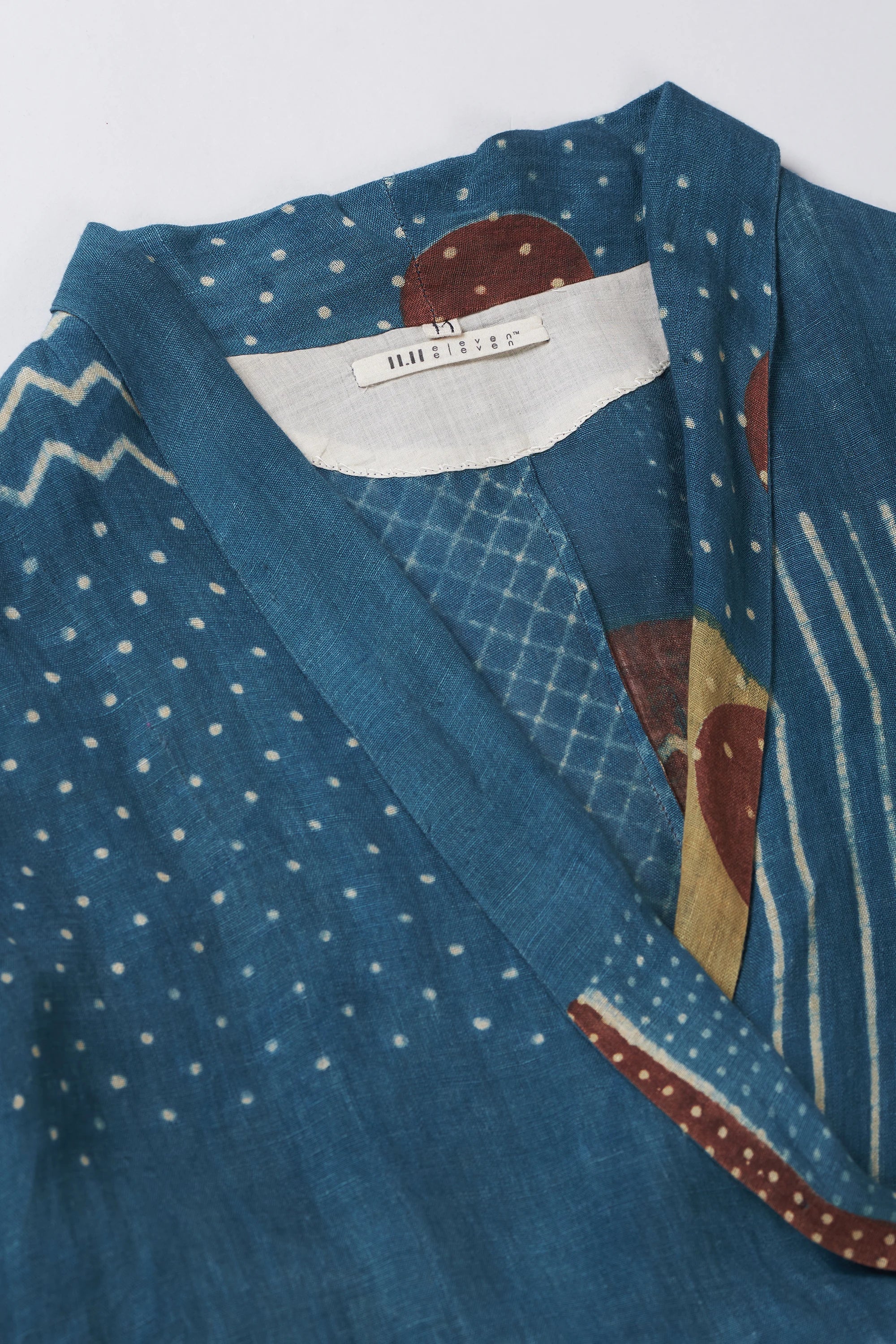 Naomi Linen Jacket with Block Print