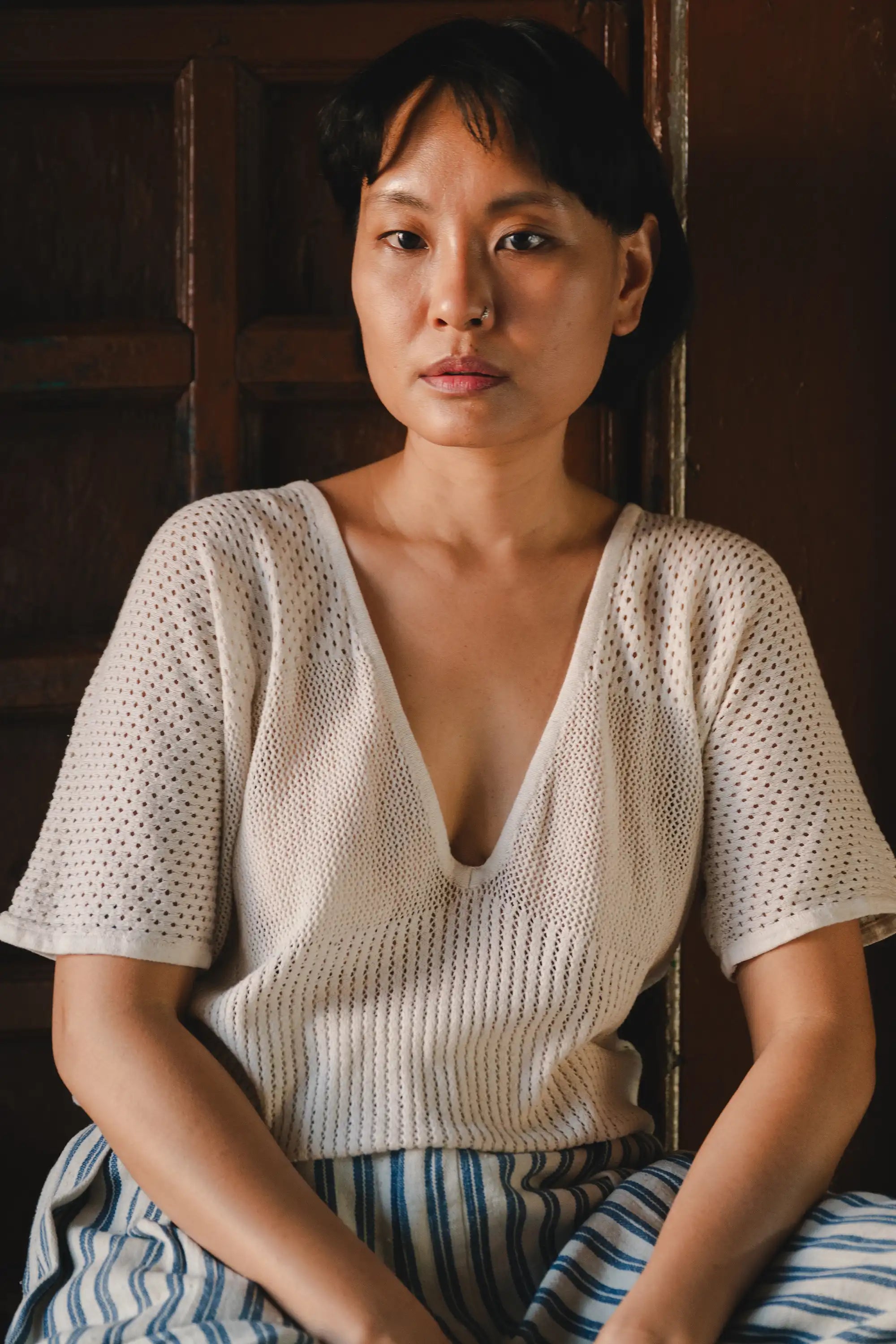 Women's T-shirt in Ecru