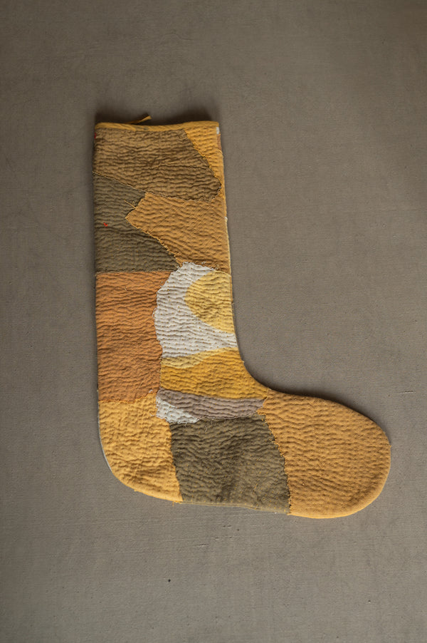 PATCHWORK YELLOW STOCKING