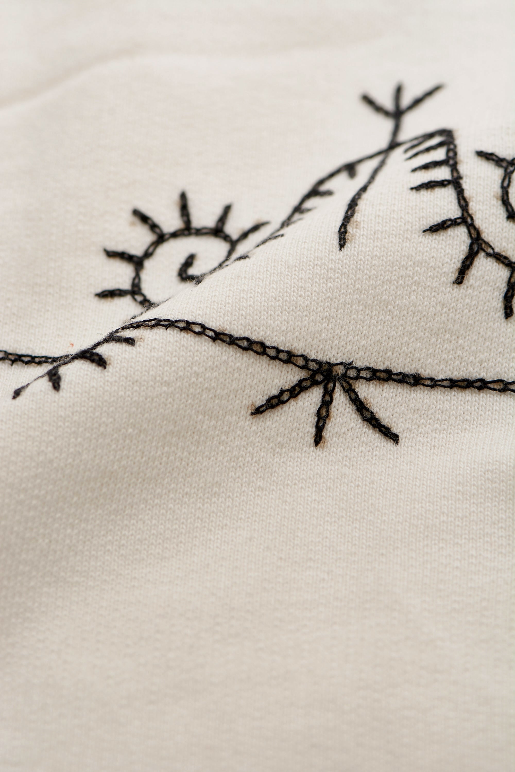 HAND EMBROIDERED COTTON SWEATSHIRT