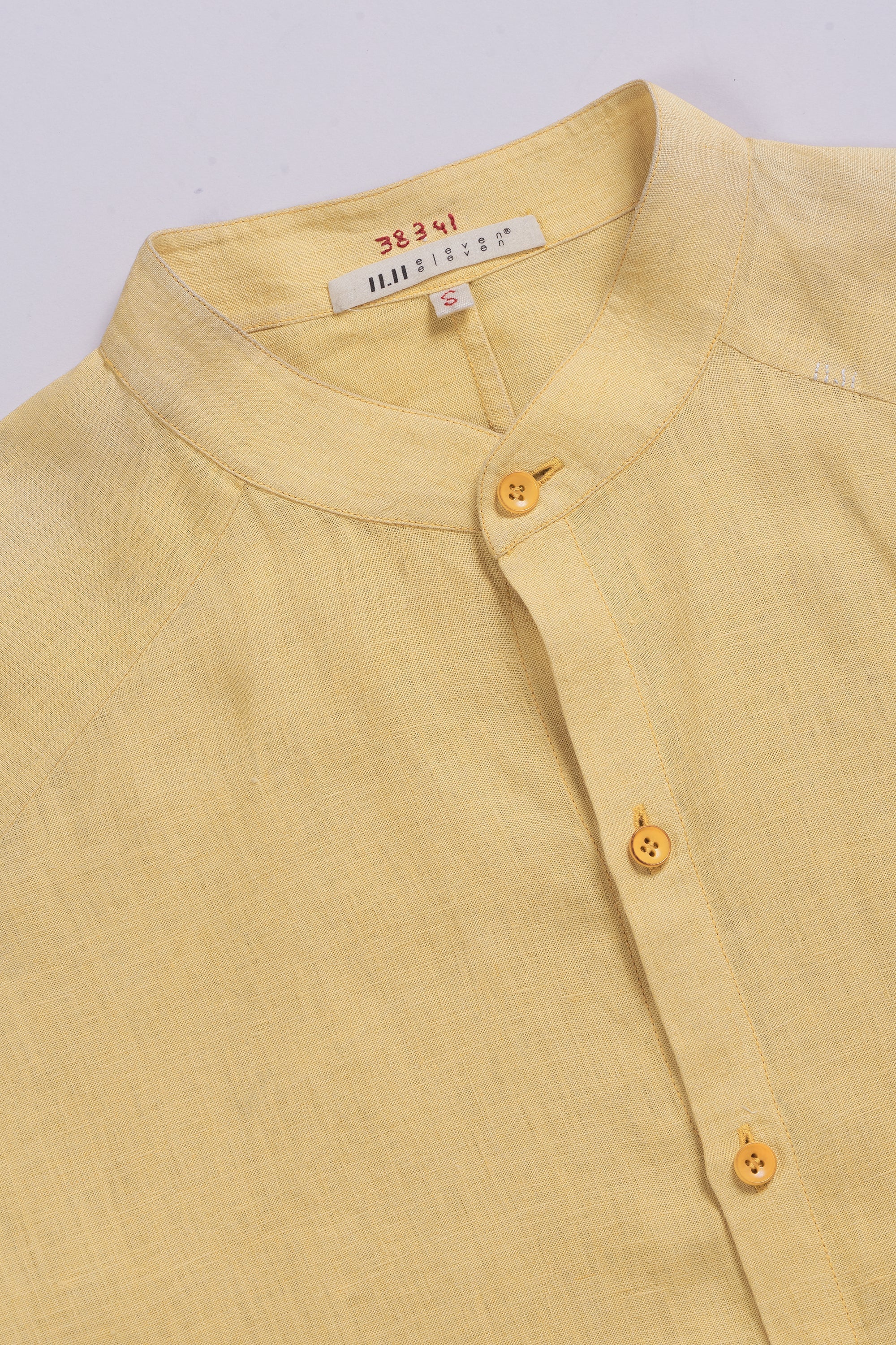 LIGHT YELLOW LINEN SHIRT
