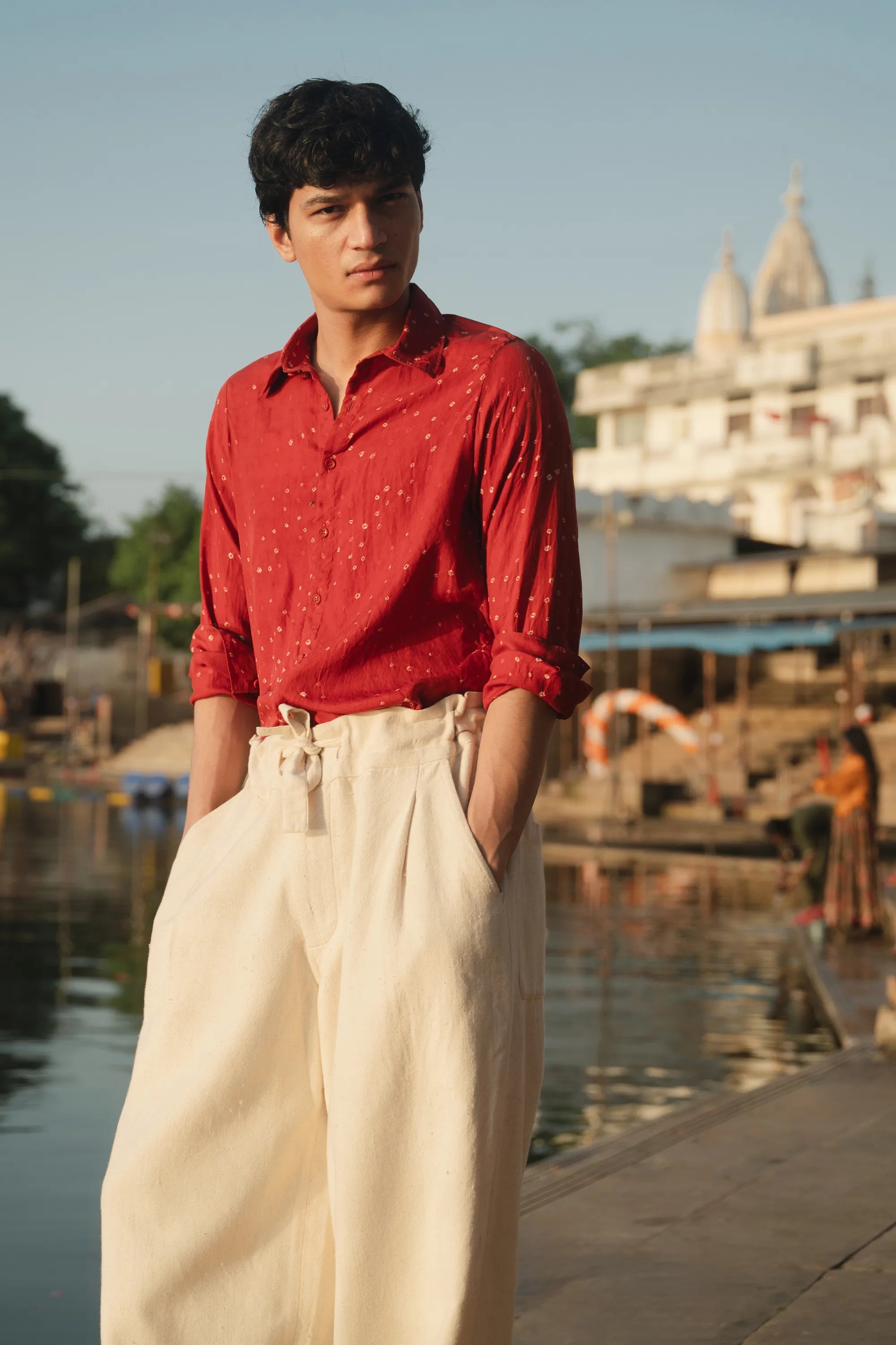 Red Bandhani Shirt
