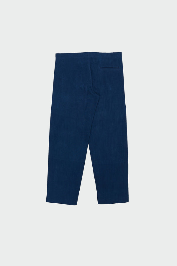 INDIGO COTTON DRAWSTRING PANT