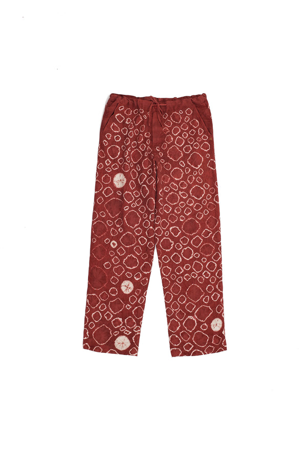 Crimson Pink Organic Cotton Shibori Pants
