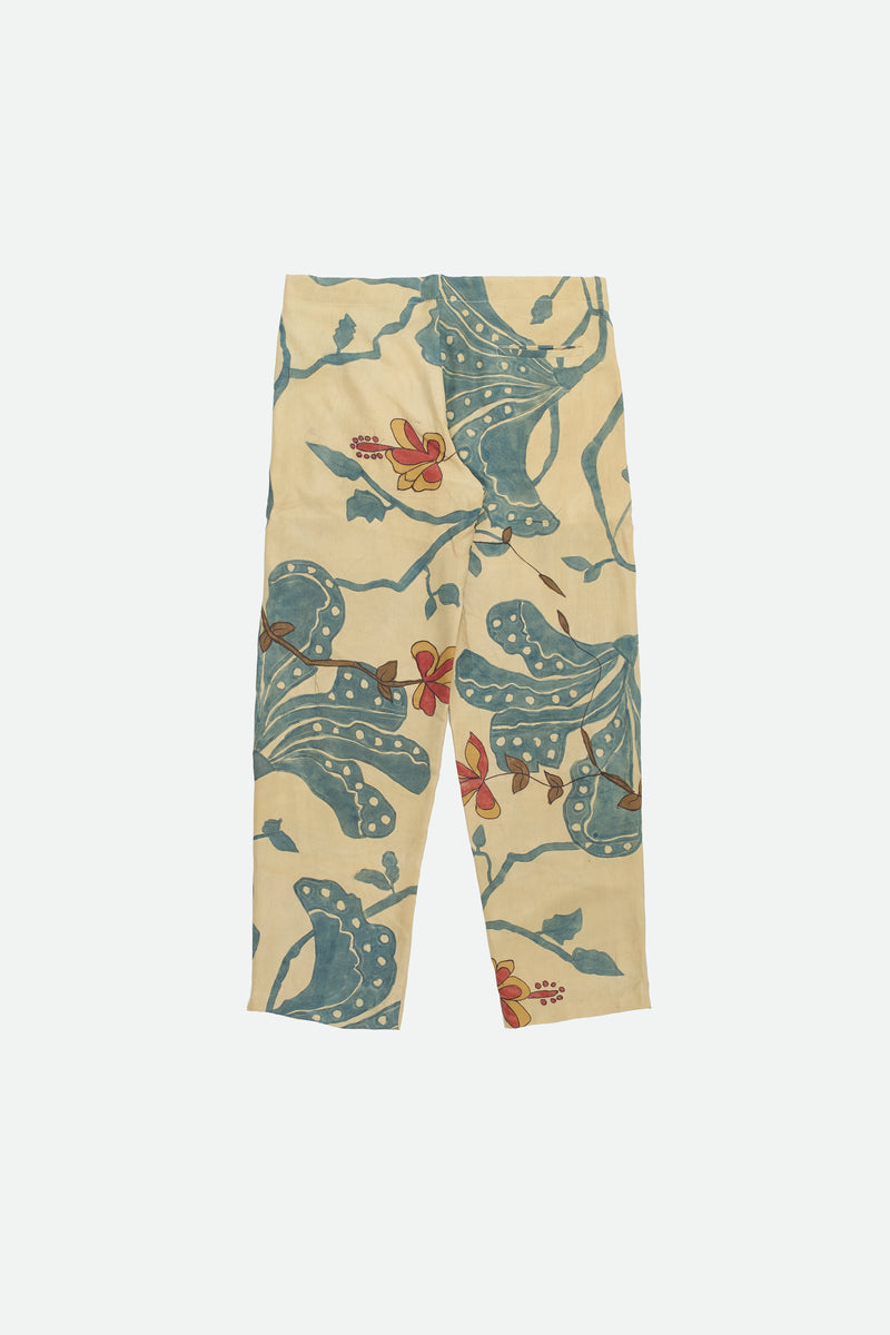 Handpainted Silk Drawstring Pants