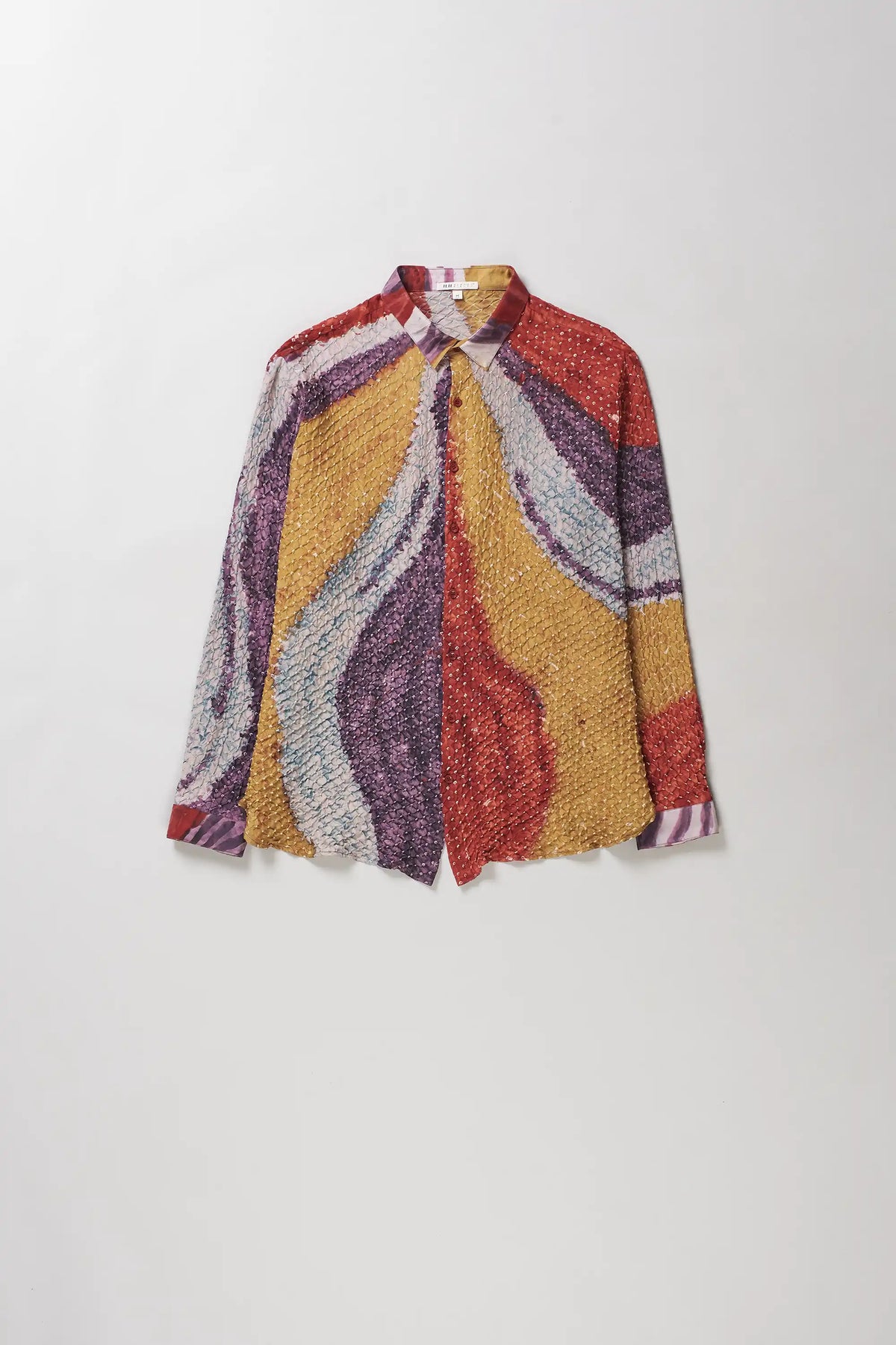 Relaxed Bandhani Shirt in Silk