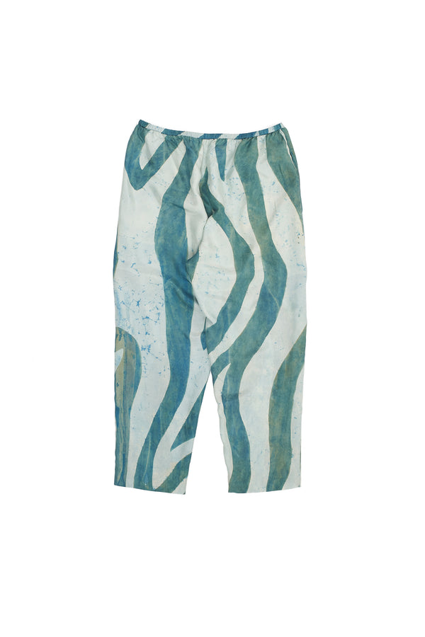 LEAF GREEN ALL OVER SCREEN PRINTED PANTS