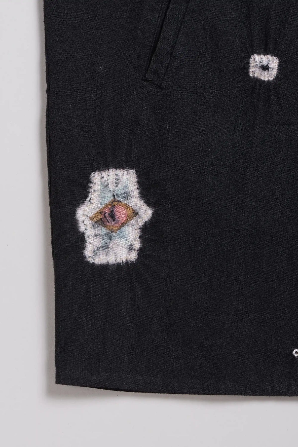 Black Macca Shirt with Shibori