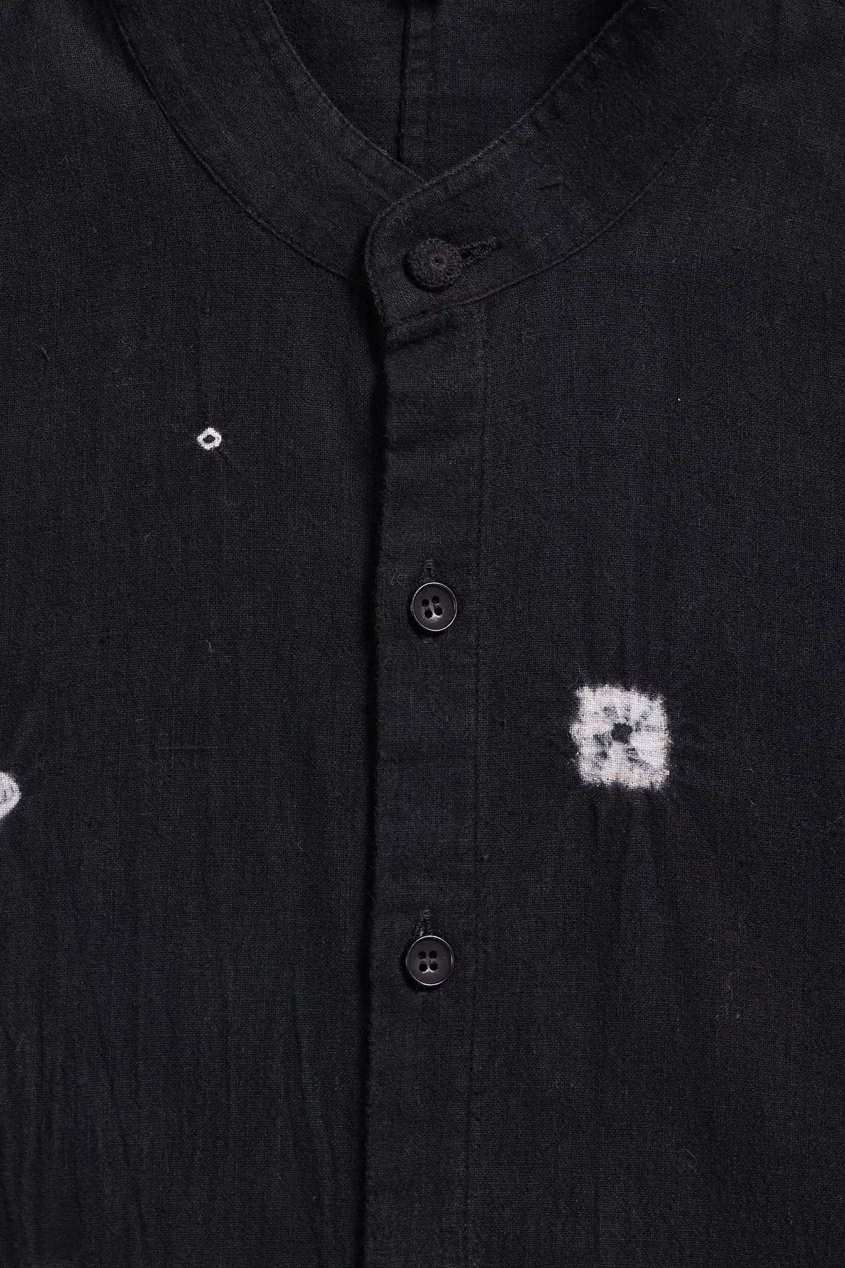 Black Macca Shirt with Shibori