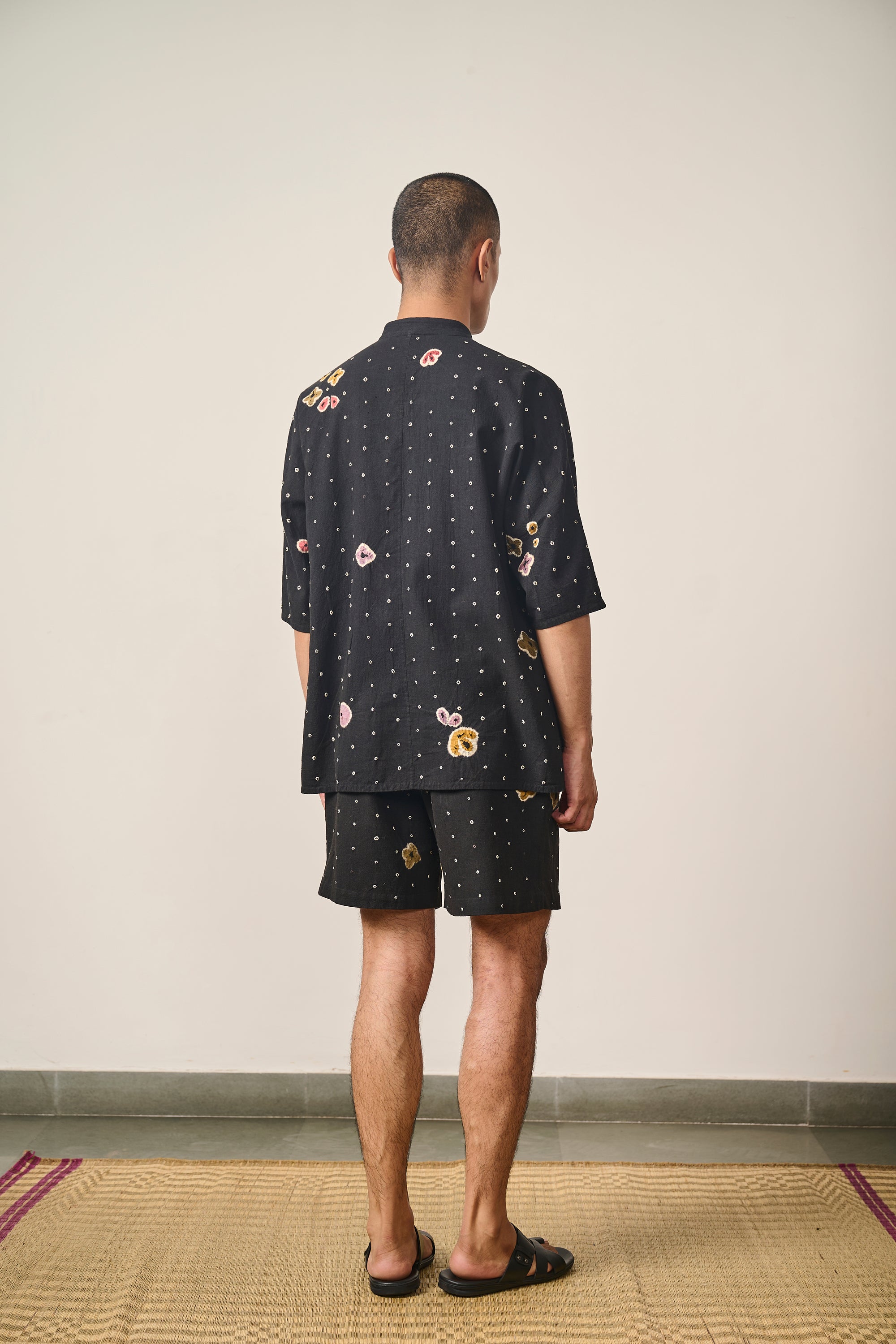 ALL-OVER BANDHANI KIMONO HALF SLEEVE SHIRT